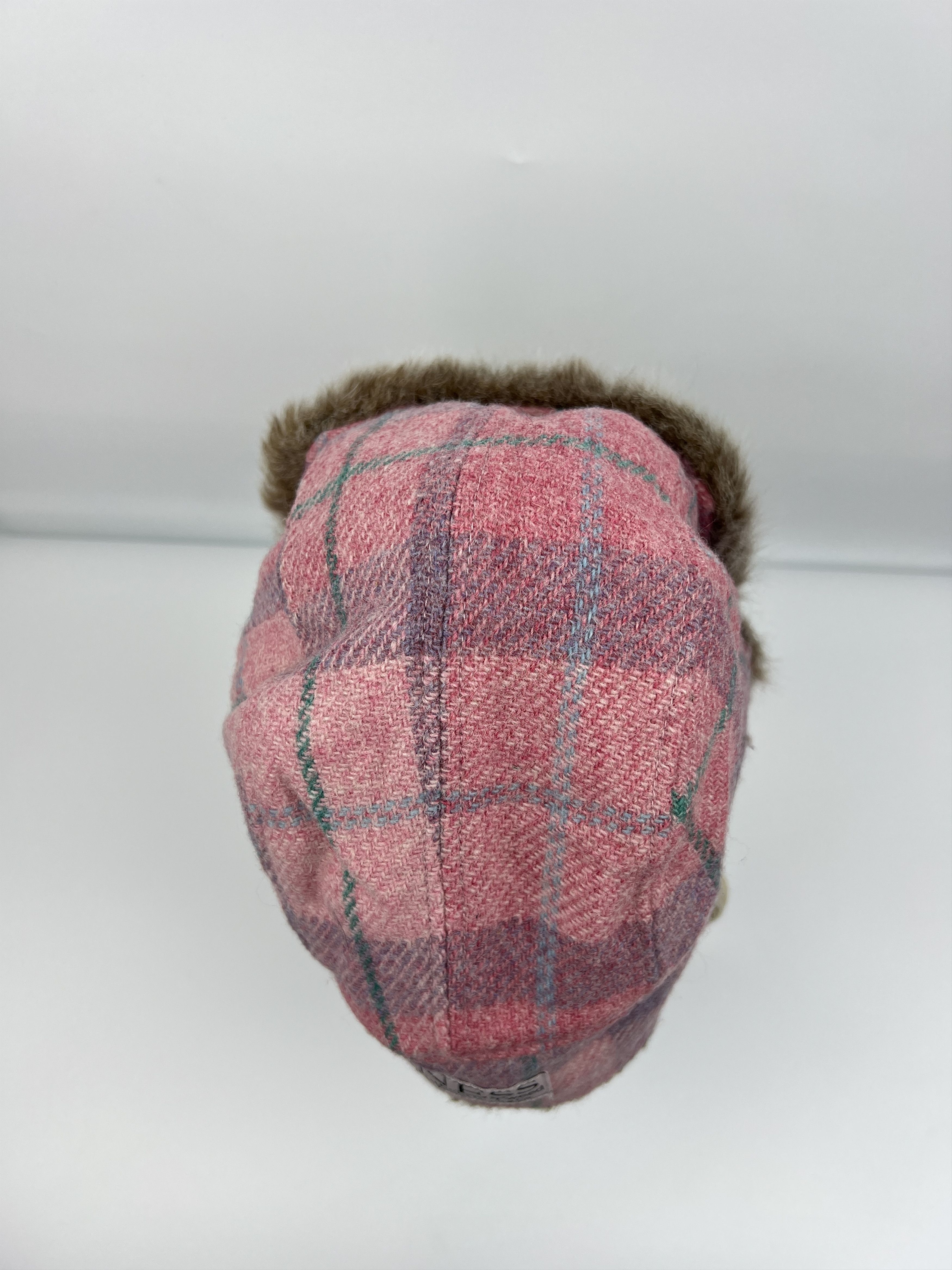 Vintage Y2K Wool Tweed Pink Faux Fur Ushanka Hat Size ONE SIZE - 11 Thumbnail