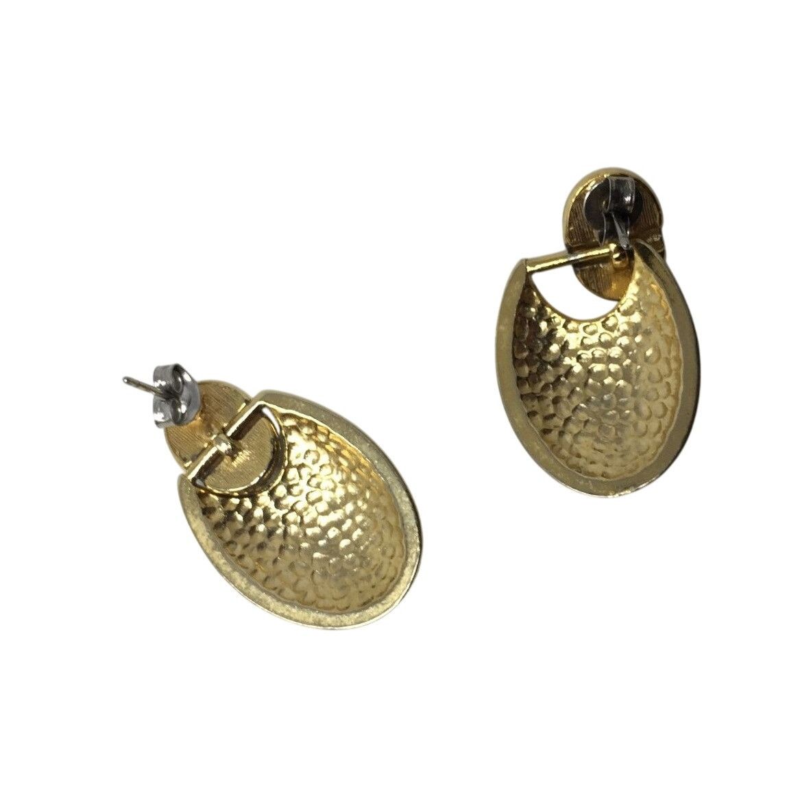Other Women's Round Gold tone Dangle Earrings with Navy blue and W Size ONE SIZE - 19 Thumbnail