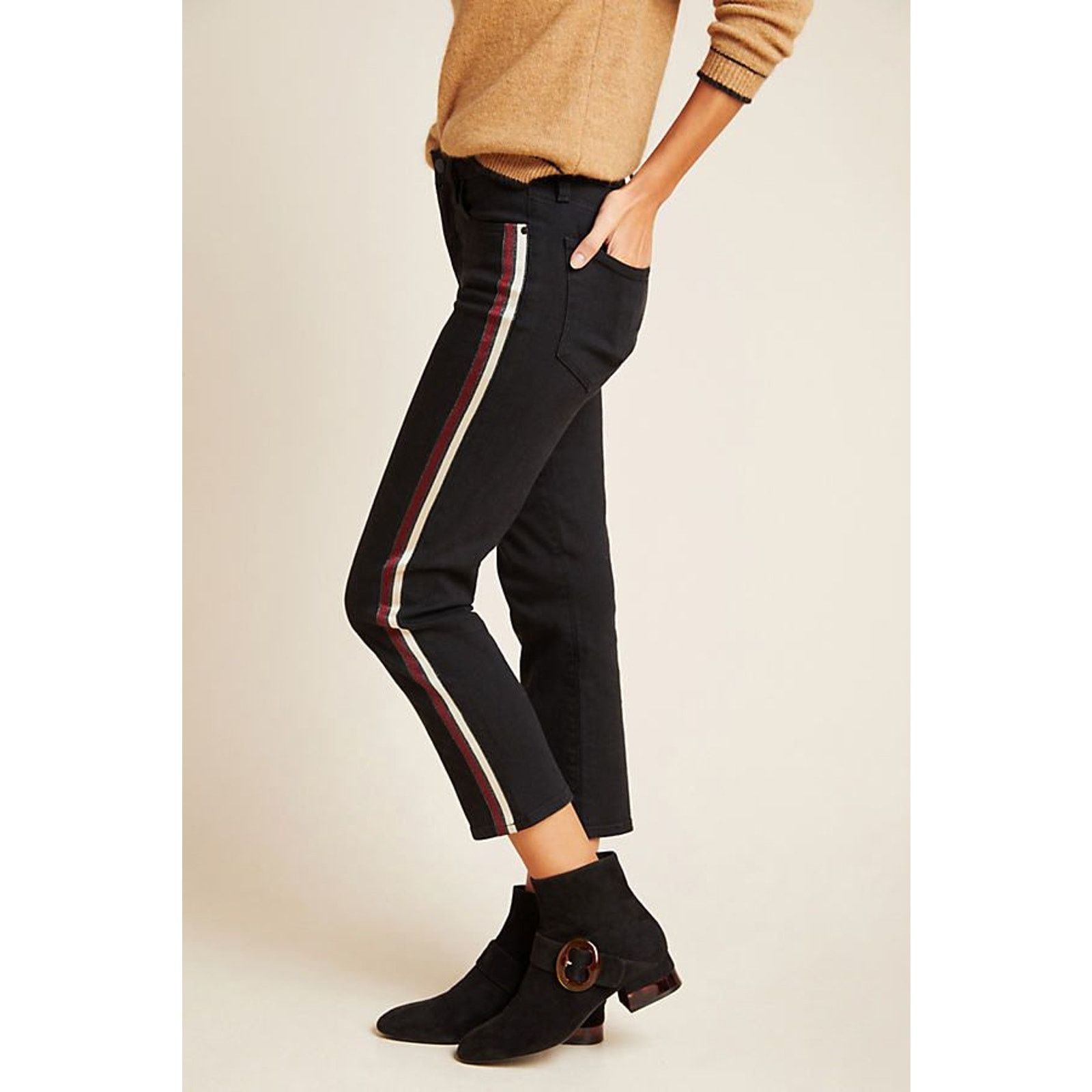 Anthropologie New Anthropologie Darria Striped Trousers by Velvet $198 26 Size 26" / US 2 / IT 38 - 2 Thumbnail