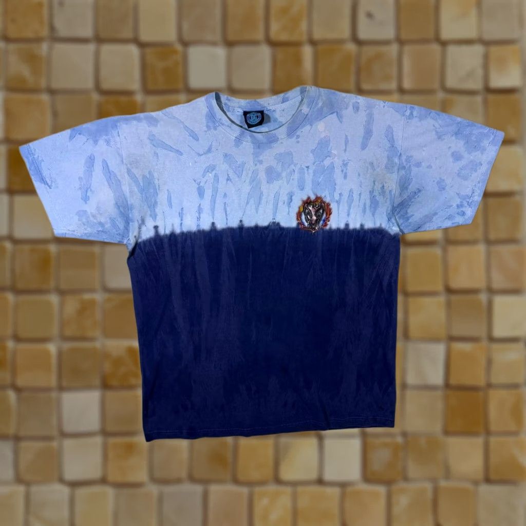 Vintage Vintage Global Generation Goth Y2K Flaming Dragon Blue Tie Dye T-Shirt XL Men Size US XL / EU 56 / 4 - 1 Thumbnail