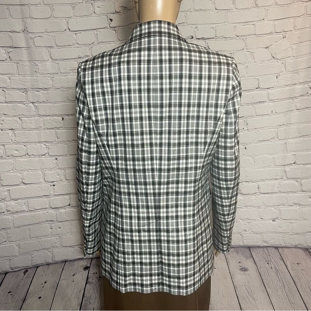 Elie Tahari NWT New $395 Elie Tahari Black White Plaid Single-Button Bl Size M / US 6-8 / IT 42-44 - 7 Thumbnail
