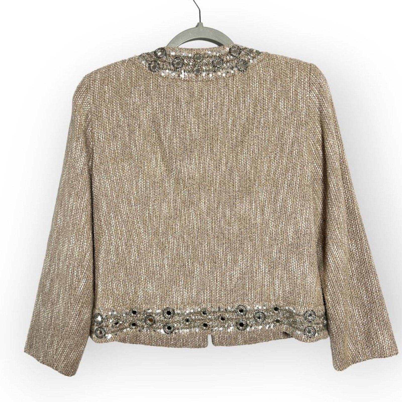 Lafayette 148 Lafayette 148 Sequined Tweed Blazer 6 Brown Textured Jacket Size M / US 6-8 / IT 42-44 - 2 Thumbnail