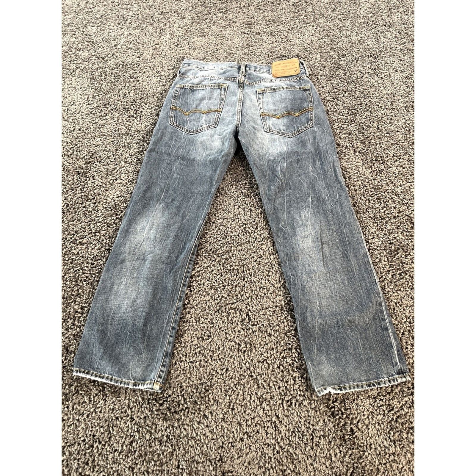 American Eagle Outfitters American Eagle Outfitters Jeans Men 28x28 Distressed Straight Denim Blue 5-Pocket Regular Inseam 28 Size US 28 / EU 44 - 7 Thumbnail