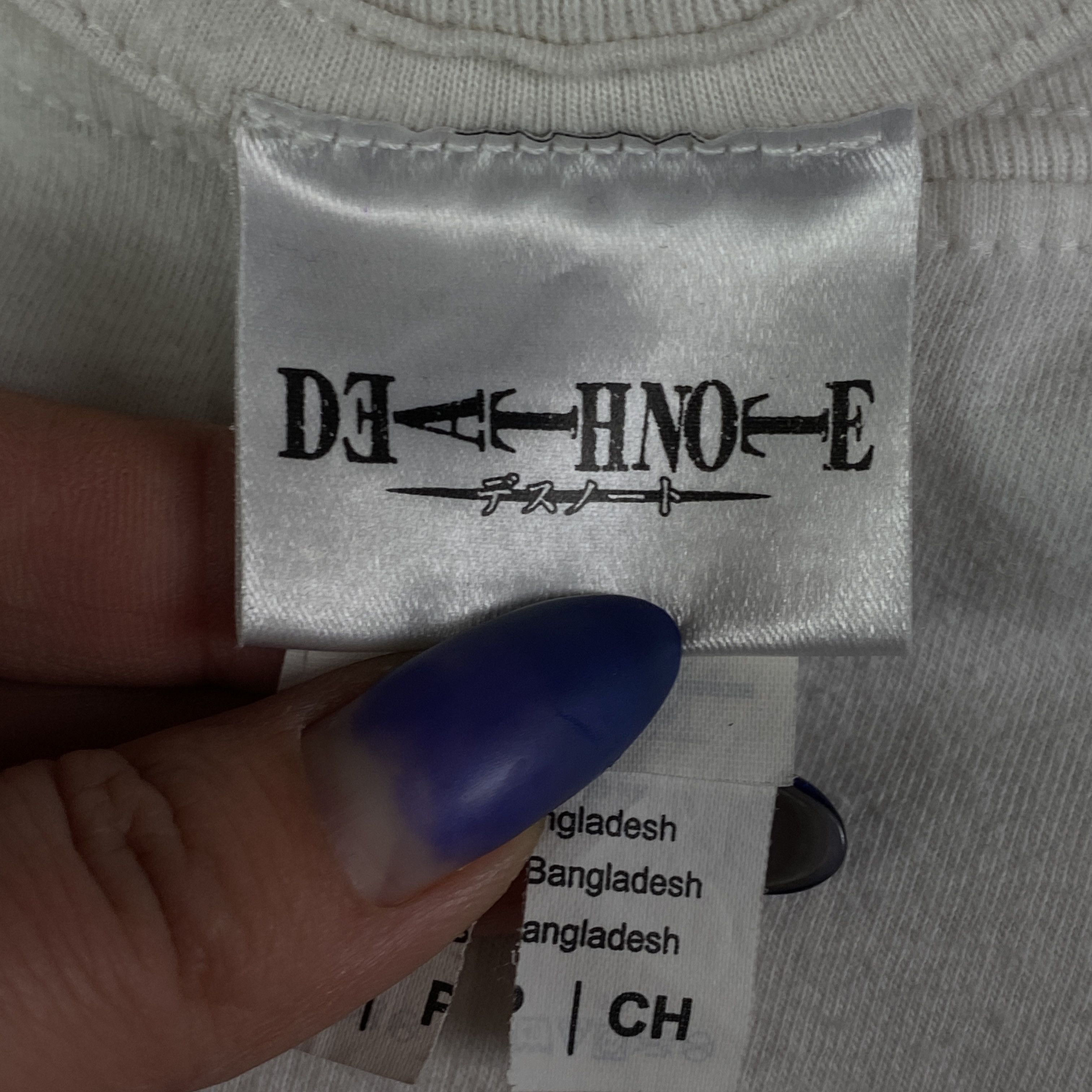 Anime Mens Vintage Anime T-Shirt Deadhnote Size S White Size US S / EU 44-46 / 1 - 5 Thumbnail