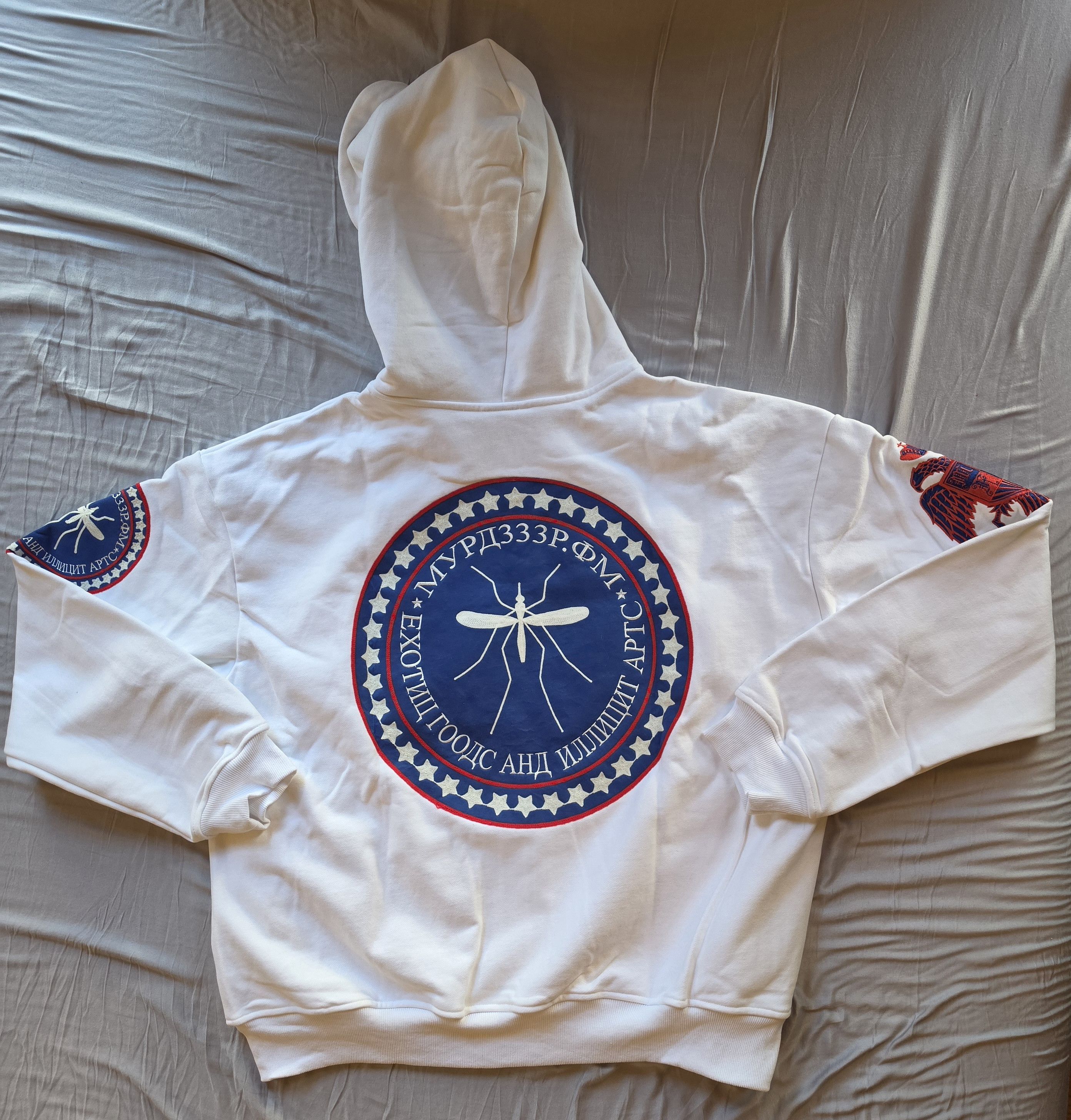 murd333r.fm MURD333R.FM WHITE JUSTICE 2.0 HOODIE Size US XXL / EU 58 / 5 - 2 Thumbnail