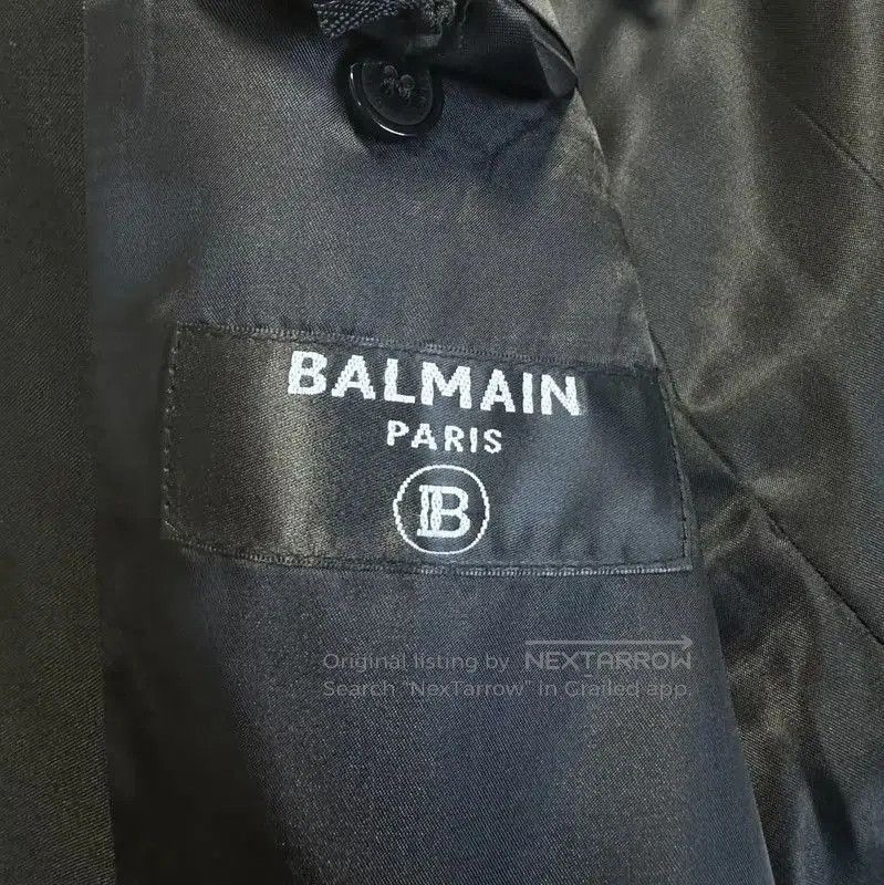 Balmain Balmain Black Wool Embroidered Men's Long Coat . Size US XL / EU 56 / 4 - 4 Thumbnail