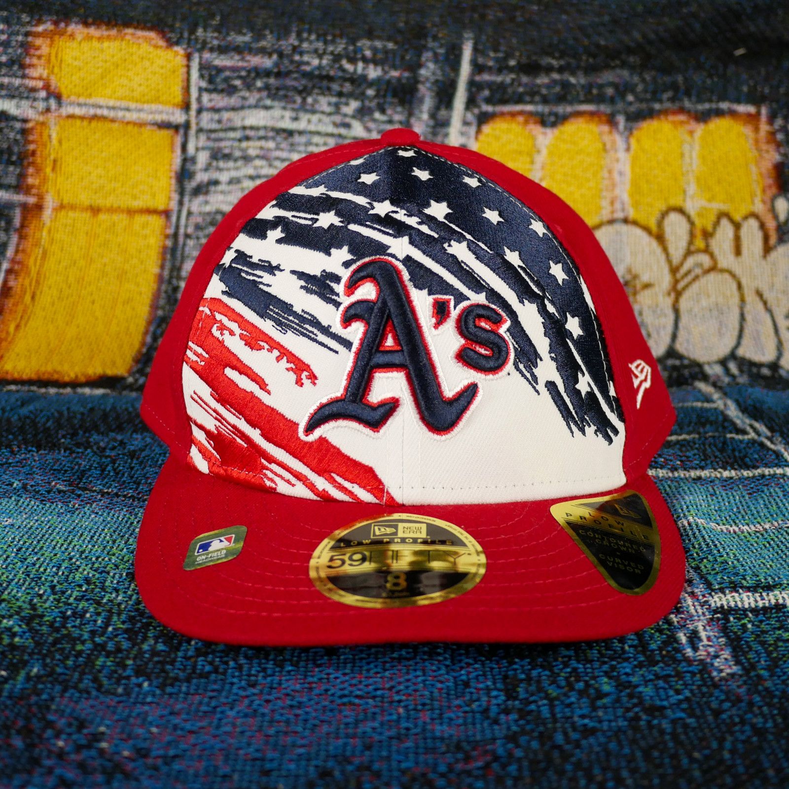 MLB 2022 New Era 4th of July Oakland A's Fitted Size 8 Size ONE SIZE - 1 Thumbnail