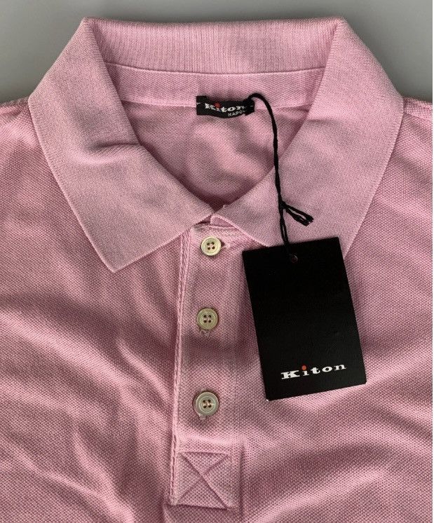 Kiton Kiton 🇮🇹 Dusty Rose 3-Button Cotton Resort Polo Shirt XXL NWT Size US XXL / EU 58 / 5 - 2 Thumbnail