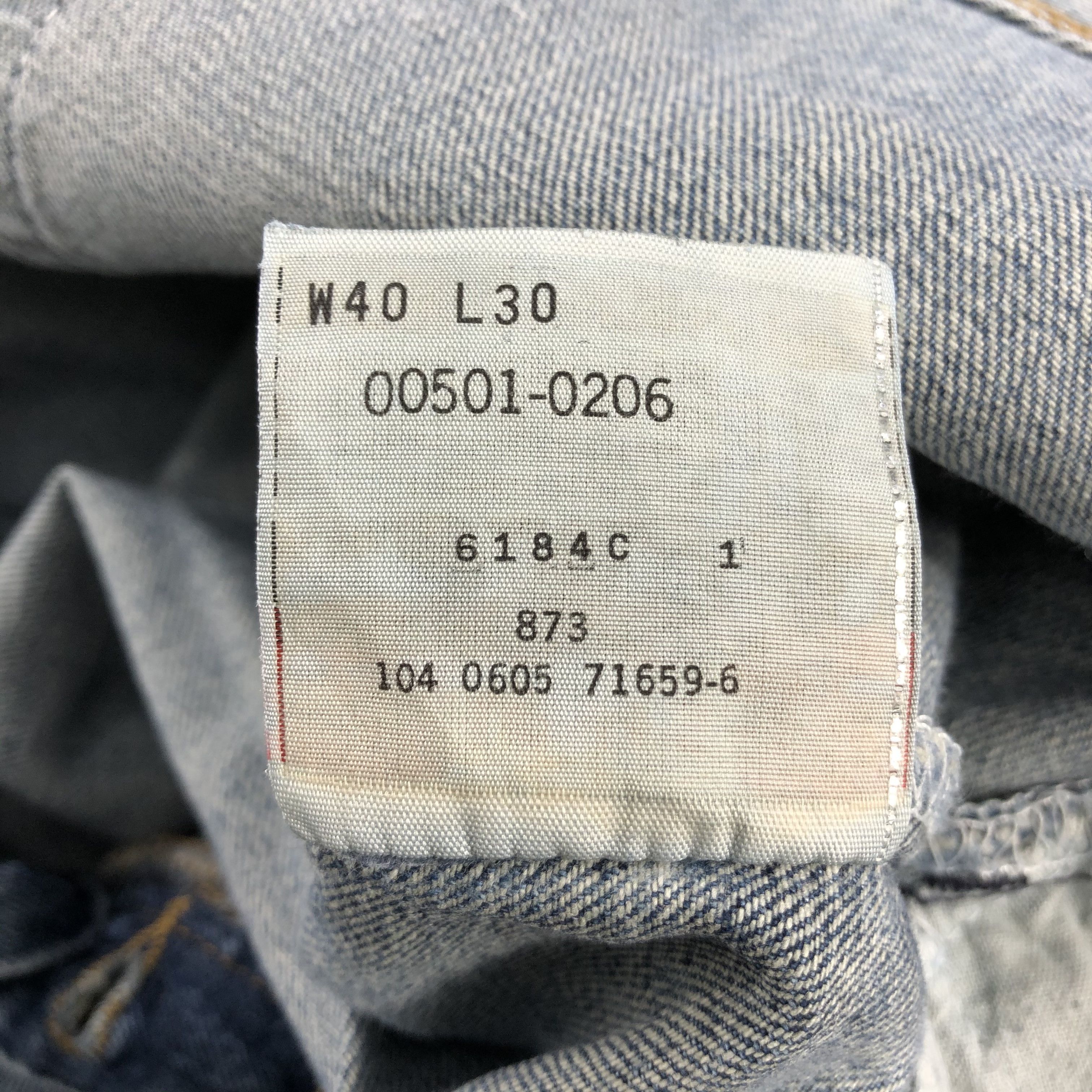 Levi's Vintage 90s Blue Wash Levis 501 Jeans-J1467 Size US 40 / EU 56 - 13 Thumbnail