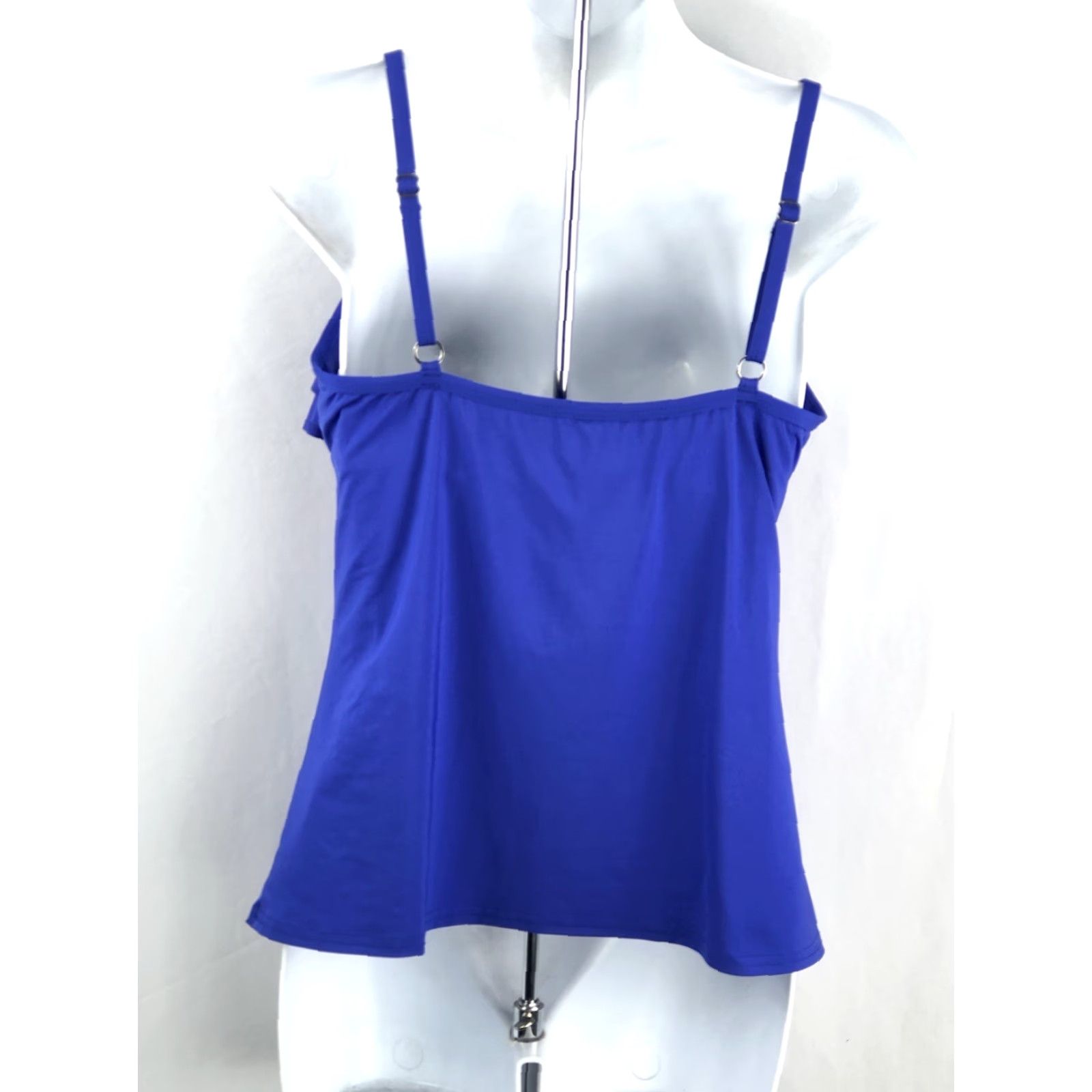 Kenneth Cole Kenneth Cole Swimsuit Top S Blue Halter Tankini Tiered Ruffles Padded Bra - Tankini Top, Blue, Kenneth Cole, S, Women, XS? Size S / US 4 / IT 40 - 3 Thumbnail