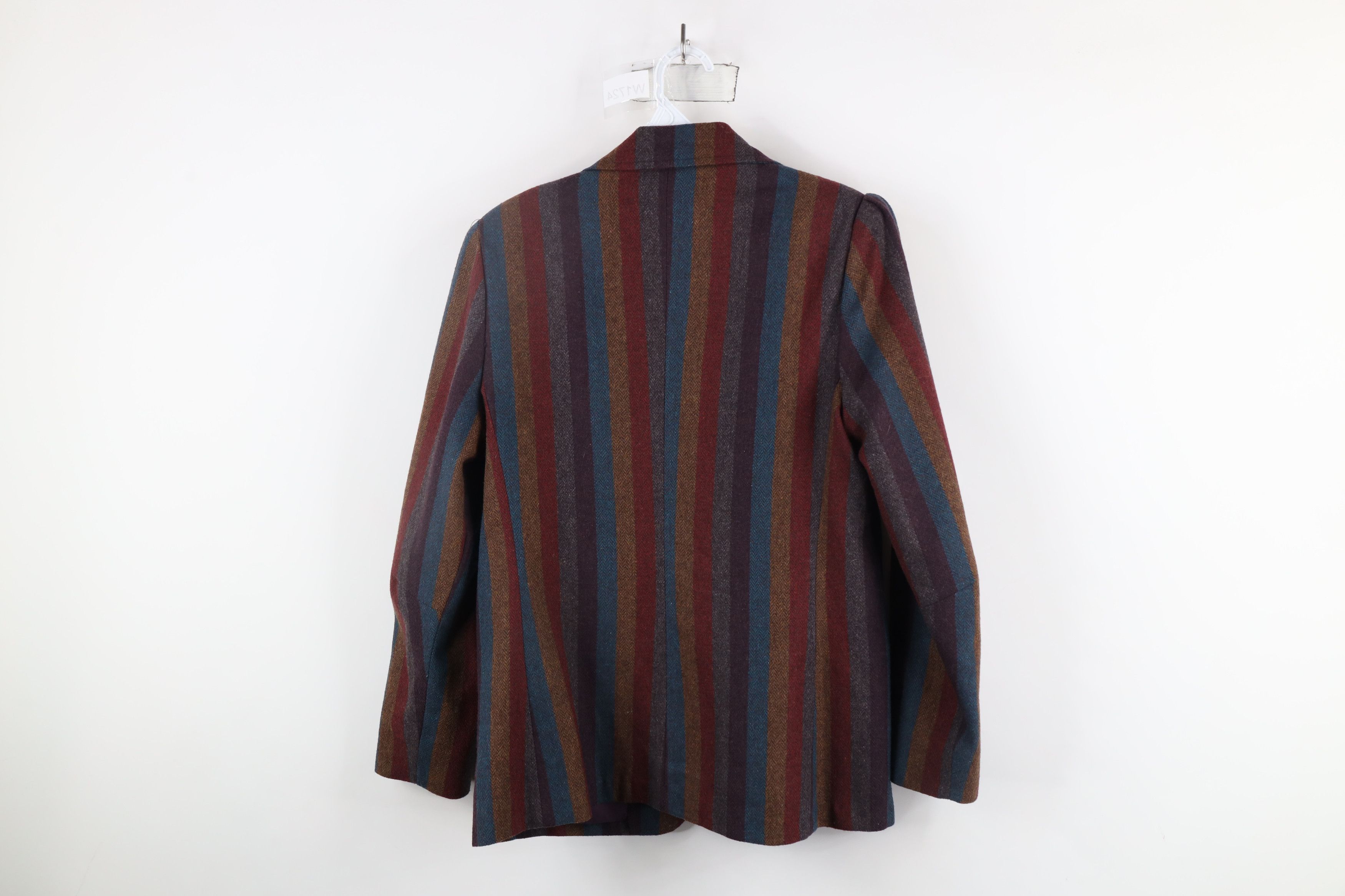 Vintage Vintage 90s Streetwear Rainbow Striped Blazer Jacket USA Size M / US 6-8 / IT 42-44 - 10 Thumbnail