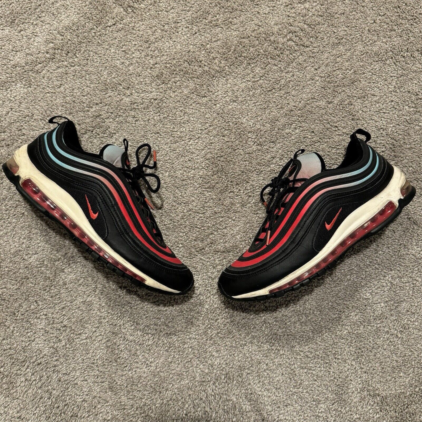 Nike Nike Air Max 97 "Blue Fury Ember" Men's Low Tops Size 11 Red Size US 11 / EU 44 - 1 Thumbnail