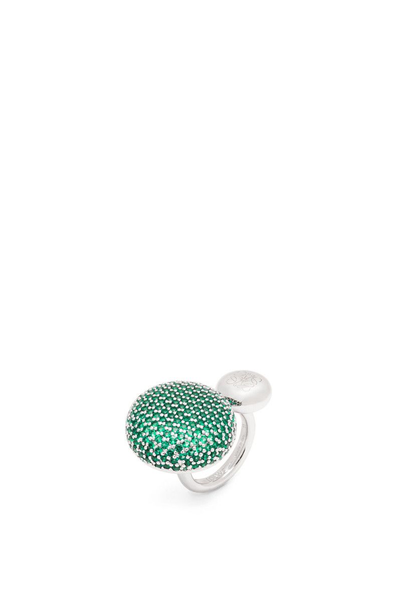 Loewe o1in1g0526 Size: OS / Anagram Ring Sterling Silver Crystals Size ONE SIZE - 2 Thumbnail