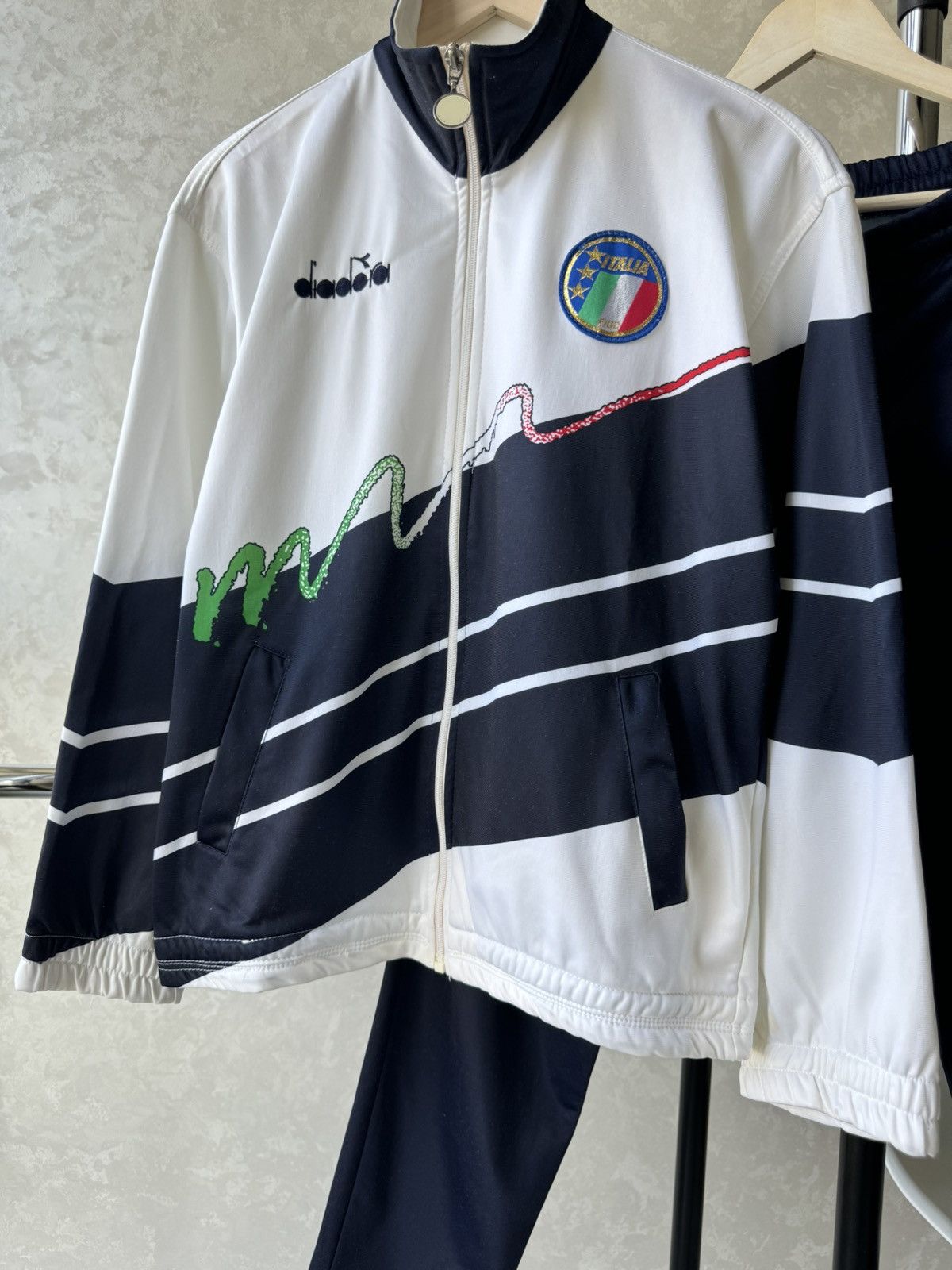 Diadora × Vintage Diadora Italy Vintage 1990 Soccer Track Suit Size US S / EU 44-46 / 1 - 6 Thumbnail