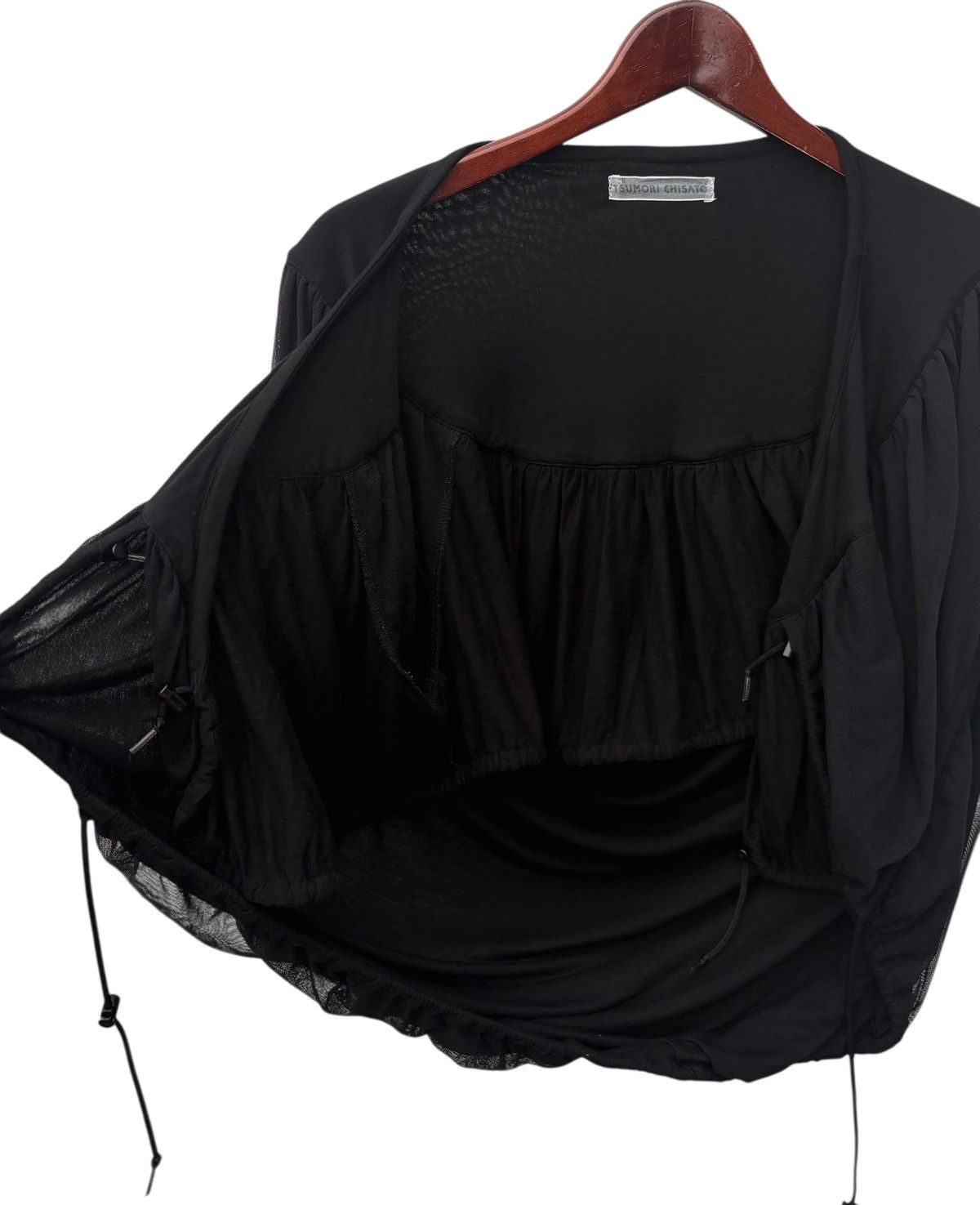 Tsumori Chisato Tsumori Chisato Black Top Rayon Miyake Blouse Size M / US 6-8 / IT 42-44 - 4 Thumbnail