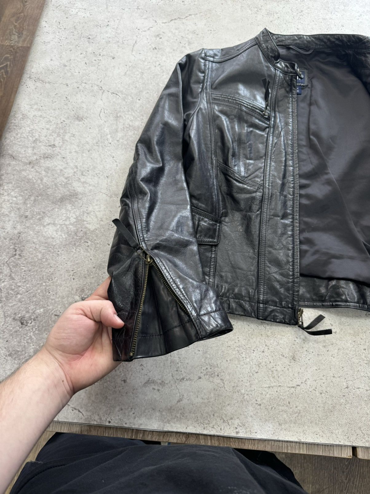 Gap × Vintage Vintage Gap Biker Leather Jacket Size:M Size US M / EU 48-50 / 2 - 6 Thumbnail