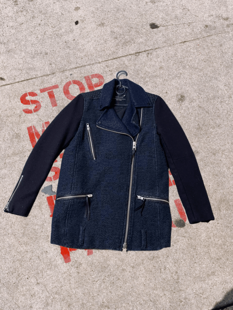 Allsaints Italian Cloth Down Jacket Zip Y2K Allsaints Size S / US 4 / IT 40 - 1 Thumbnail