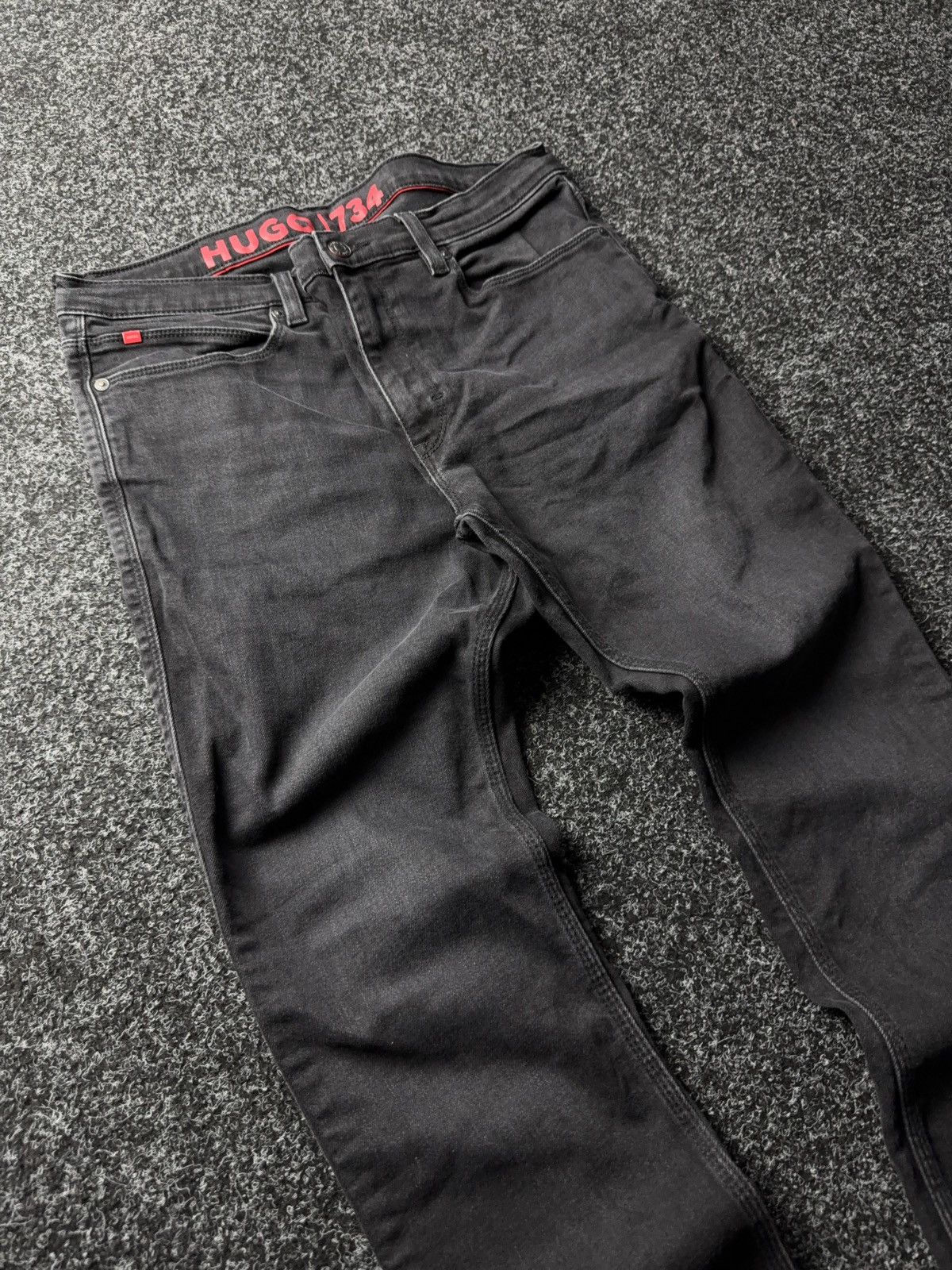 Hugo Boss Luxury 00s Y2K HUGO Boss 1734 black Slim fit denim jeans Size US 32 / EU 48 - 5 Thumbnail