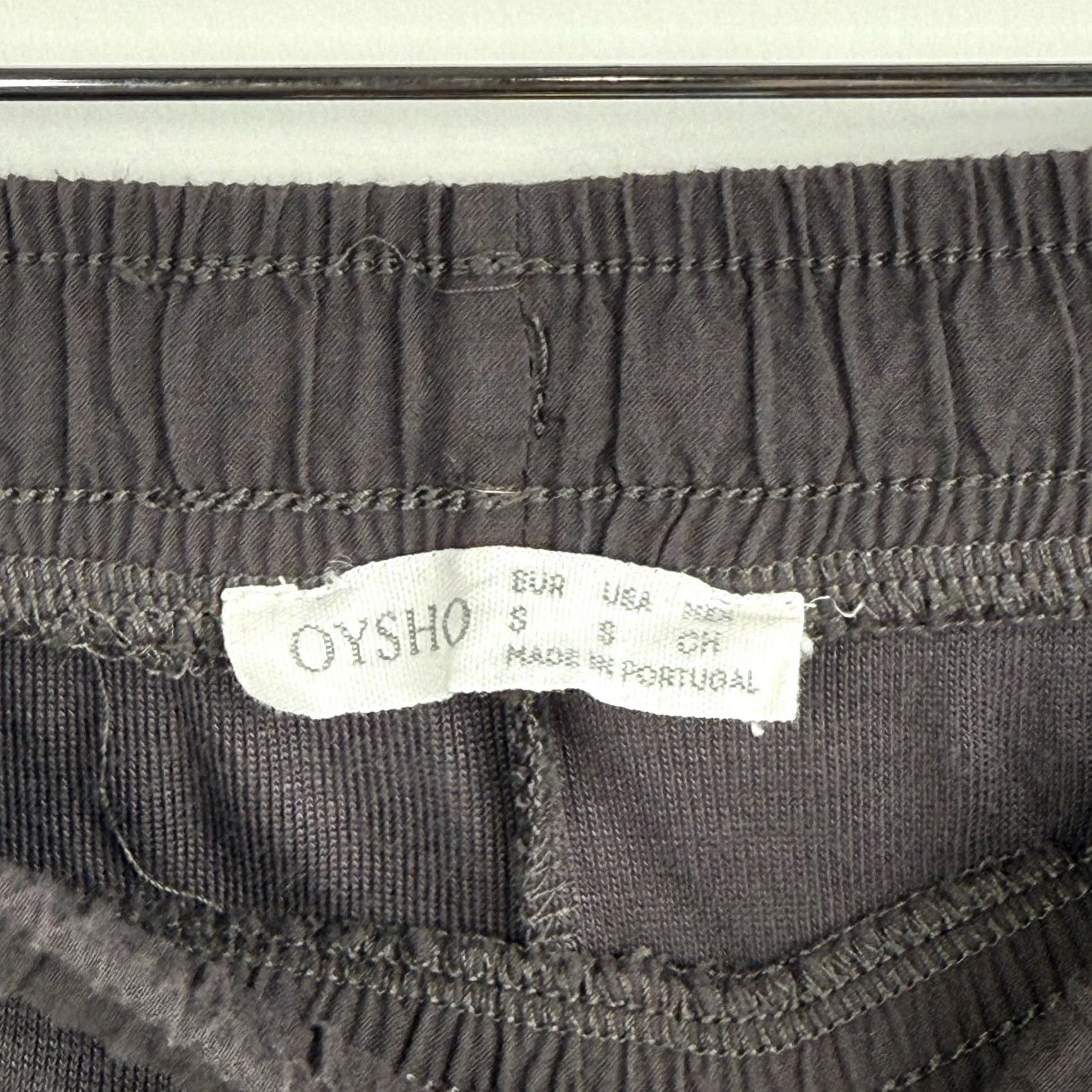 Vintage Oysho Pants Womens Small Pull On Drawstring Gray Wide-Leg Elastic Waistband Size 28" / US 6 / IT 42 - 6 Thumbnail