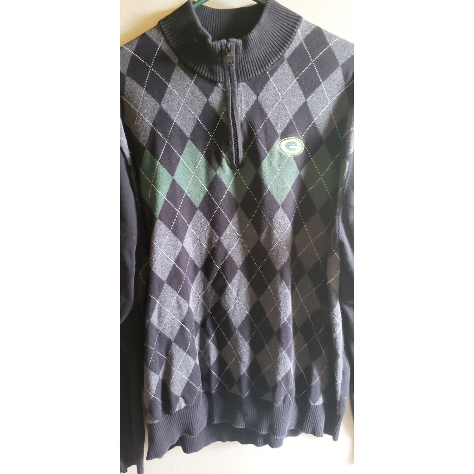 Cutter & Buck Cutter & Buck Green Bay Packers Golf Argyle Long Sleeve Sweater Men's XL Diamond Size US XL / EU 56 / 4 - 2 Thumbnail