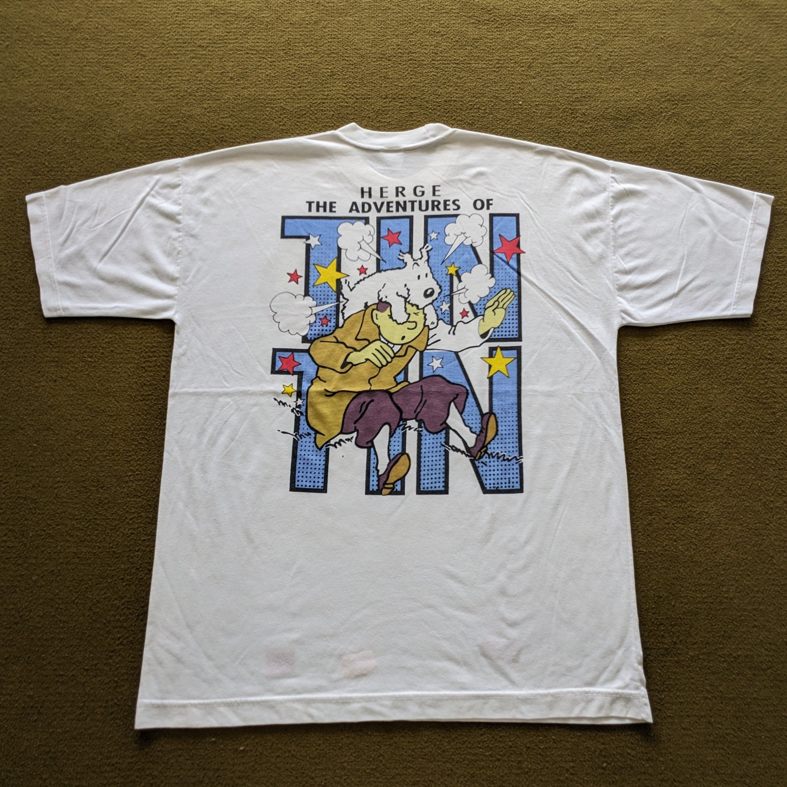 Vintage The Adventure Of Tintin American Movie T-shirt