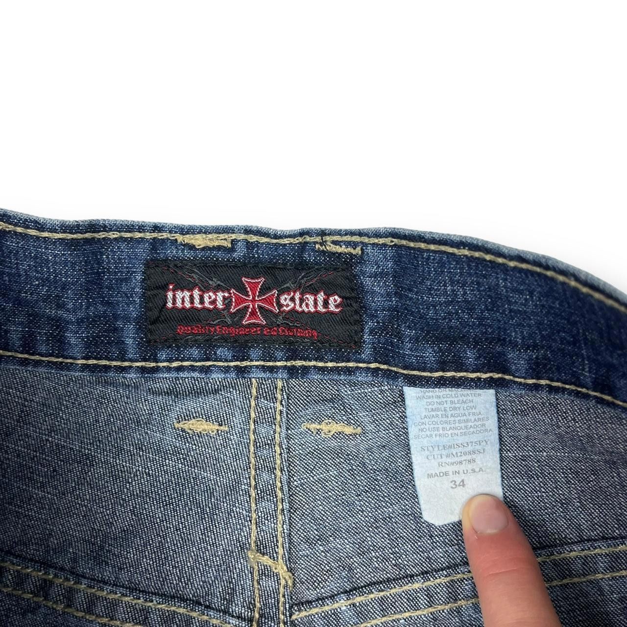 Designer Interstate Blue Jorts Size US 35 - 3 Thumbnail