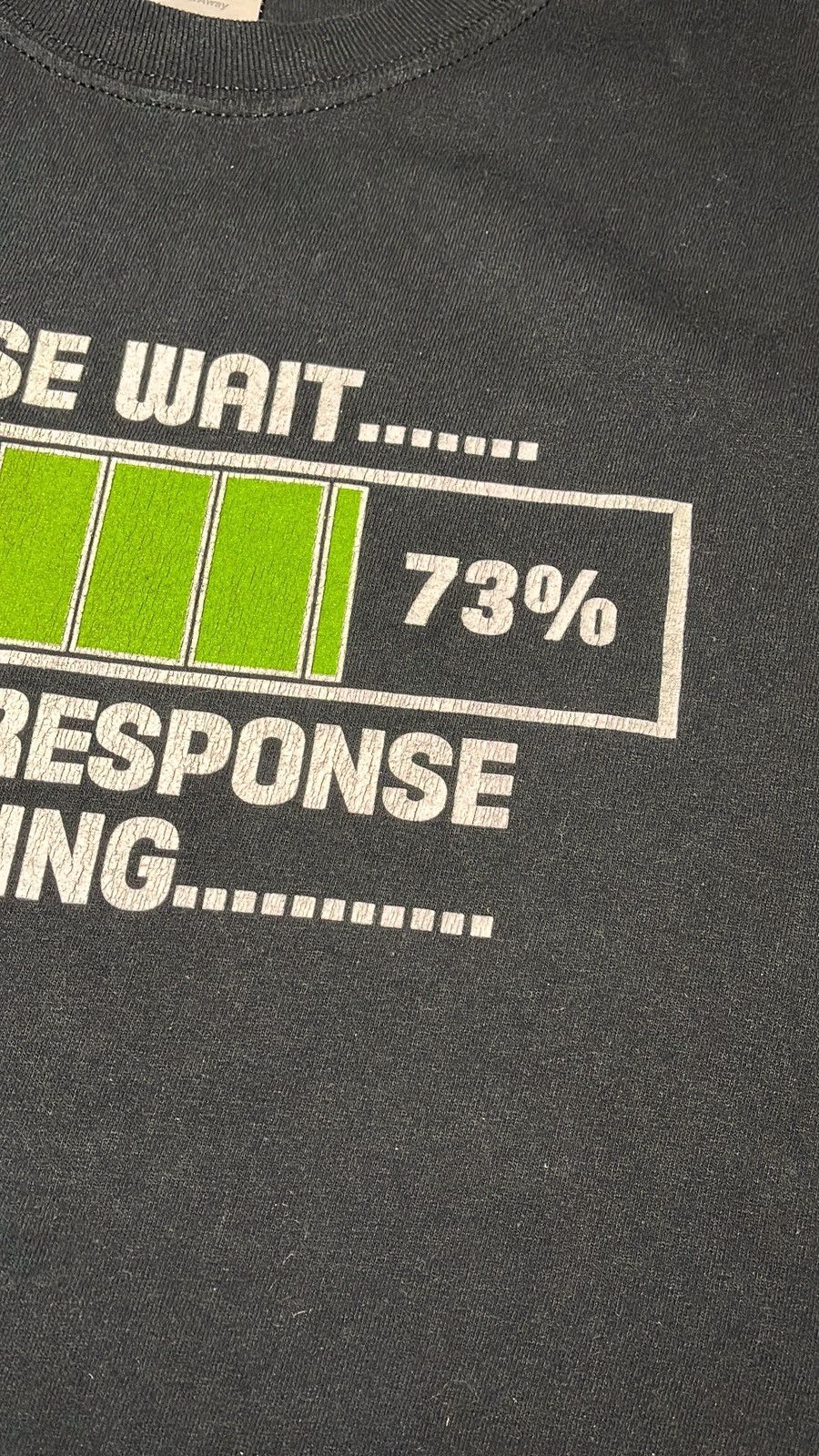 Vintage Vintage Witty Loading T-Shirt 73% Sarcasm in Progress Size US XL / EU 56 / 4 - 4 Thumbnail