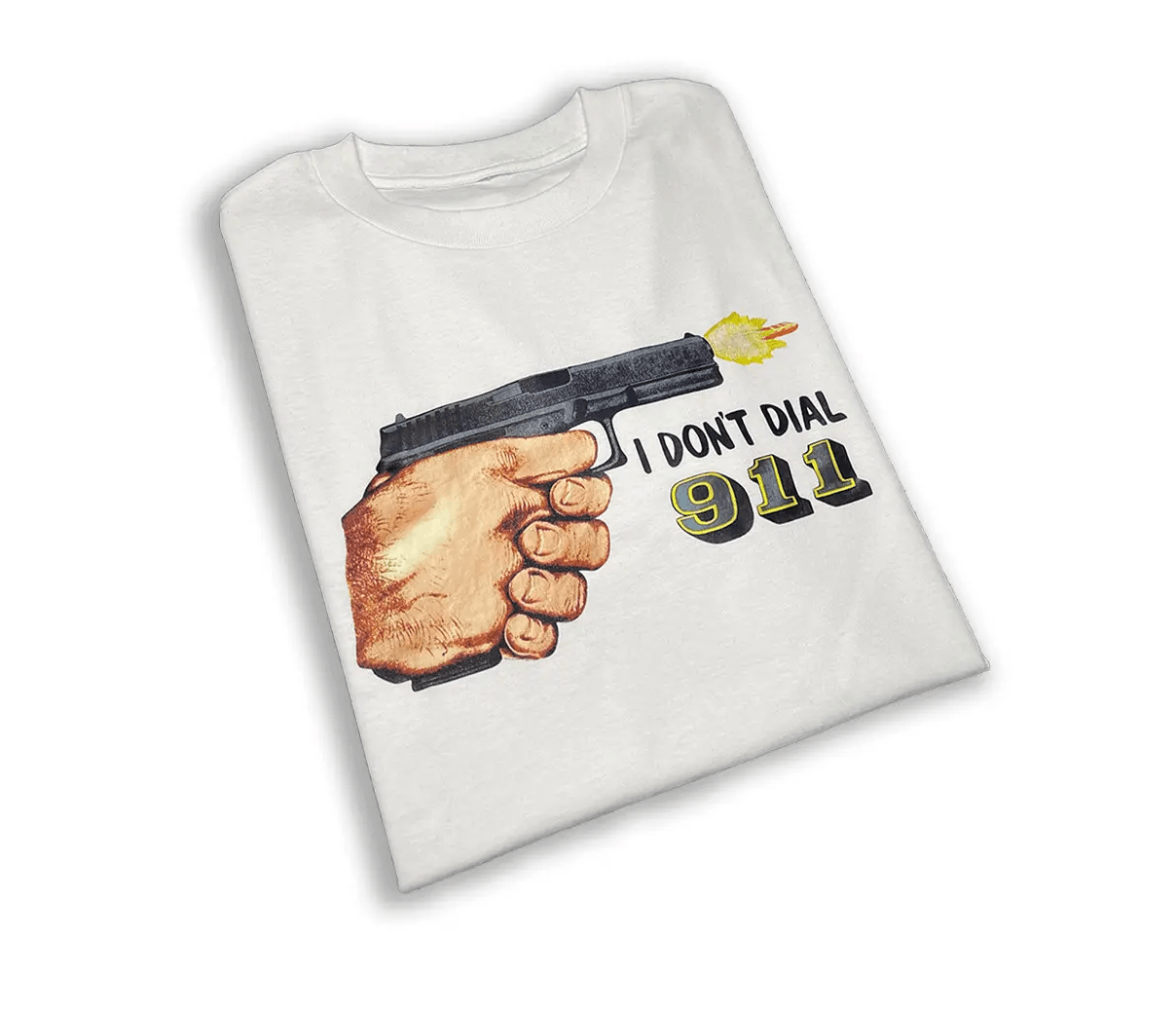 Other I Don't Dial 911 vintage style T-shirt remake Size US XL / EU 56 / 4 - 1 Thumbnail