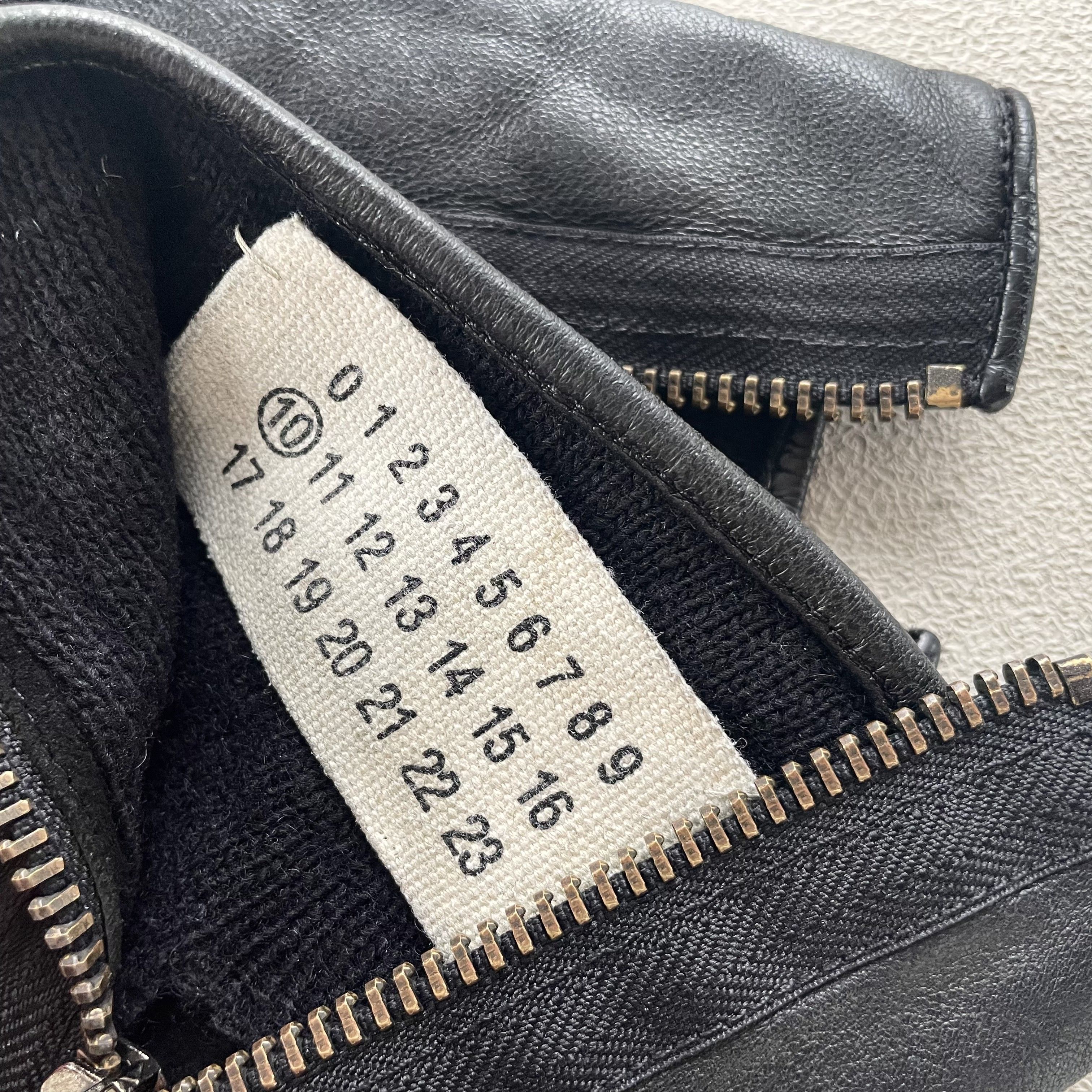 Maison Margiela Line 10 Leather Zip Up Gloves Size ONE SIZE - 7 Thumbnail