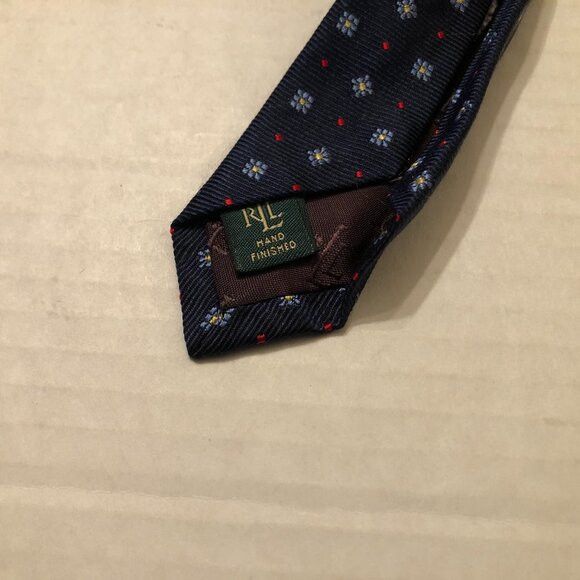 Ralph Lauren Ralph Lauren men's new navy 100%silk tie 3 1/2" X 58" Size ONE SIZE - 5 Thumbnail
