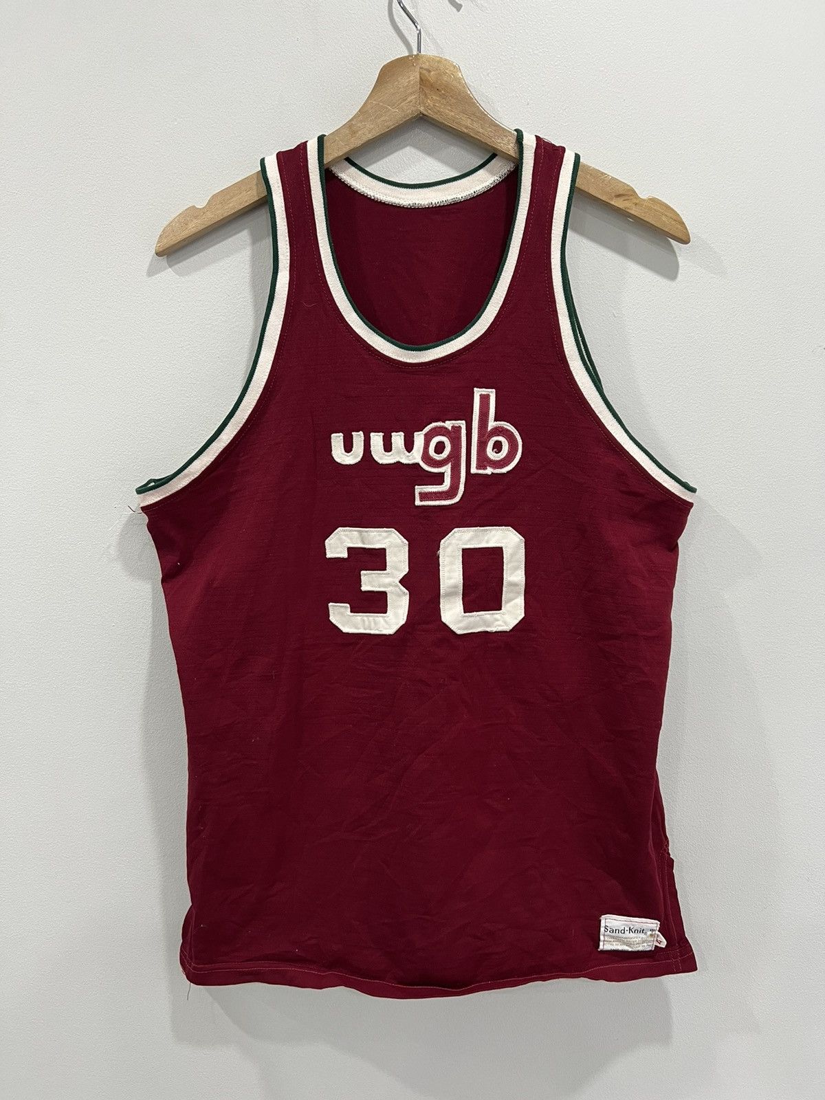 Vintage Vintage 60s 70s Sand Knit Basketball Jersey Wwgb Size US M / EU 48-50 / 2 - 1 Thumbnail