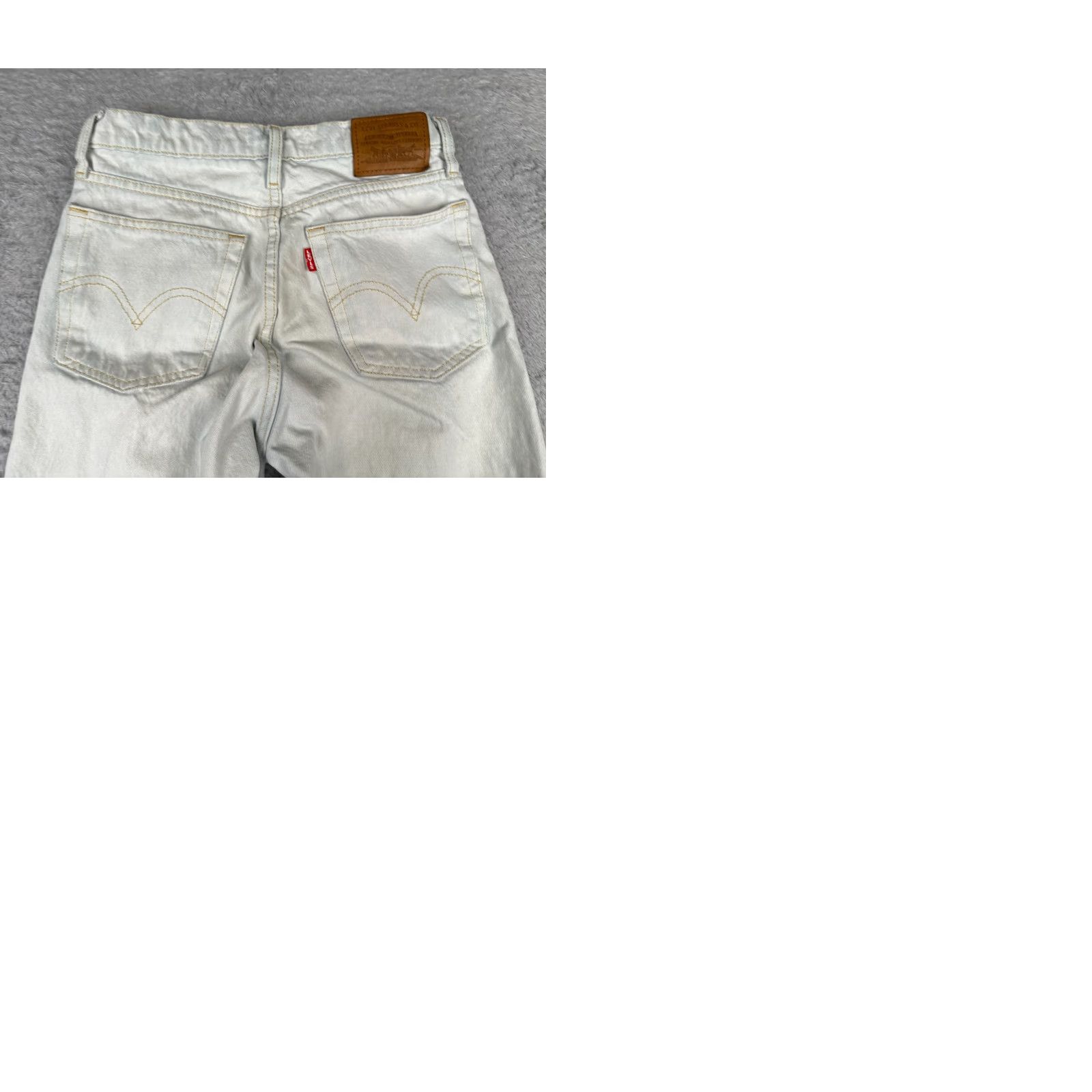 Levi's VINTAGE Levis Premium Jeans Womens 25 Blue Denim Big E Wedgie Straight Mid Rise 25x28 Size 42" / US 20 - 11 Thumbnail