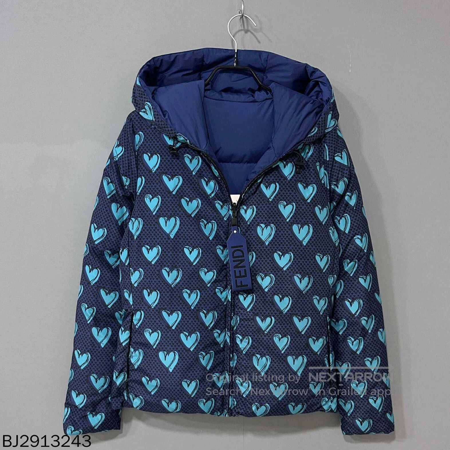fendi reversible down jacket with monster design.