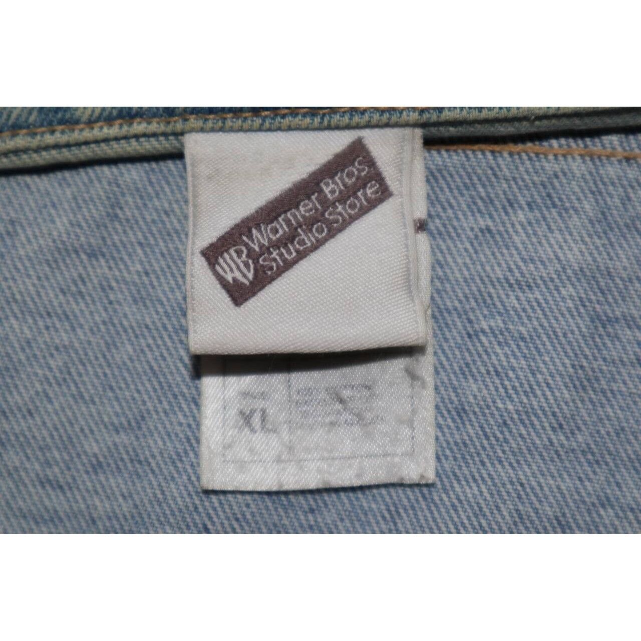 Vintage Vintage 90s Warner Bros Looney Tunes Denim Jacket Taz XL Size US XL / EU 56 / 4 - 3 Thumbnail