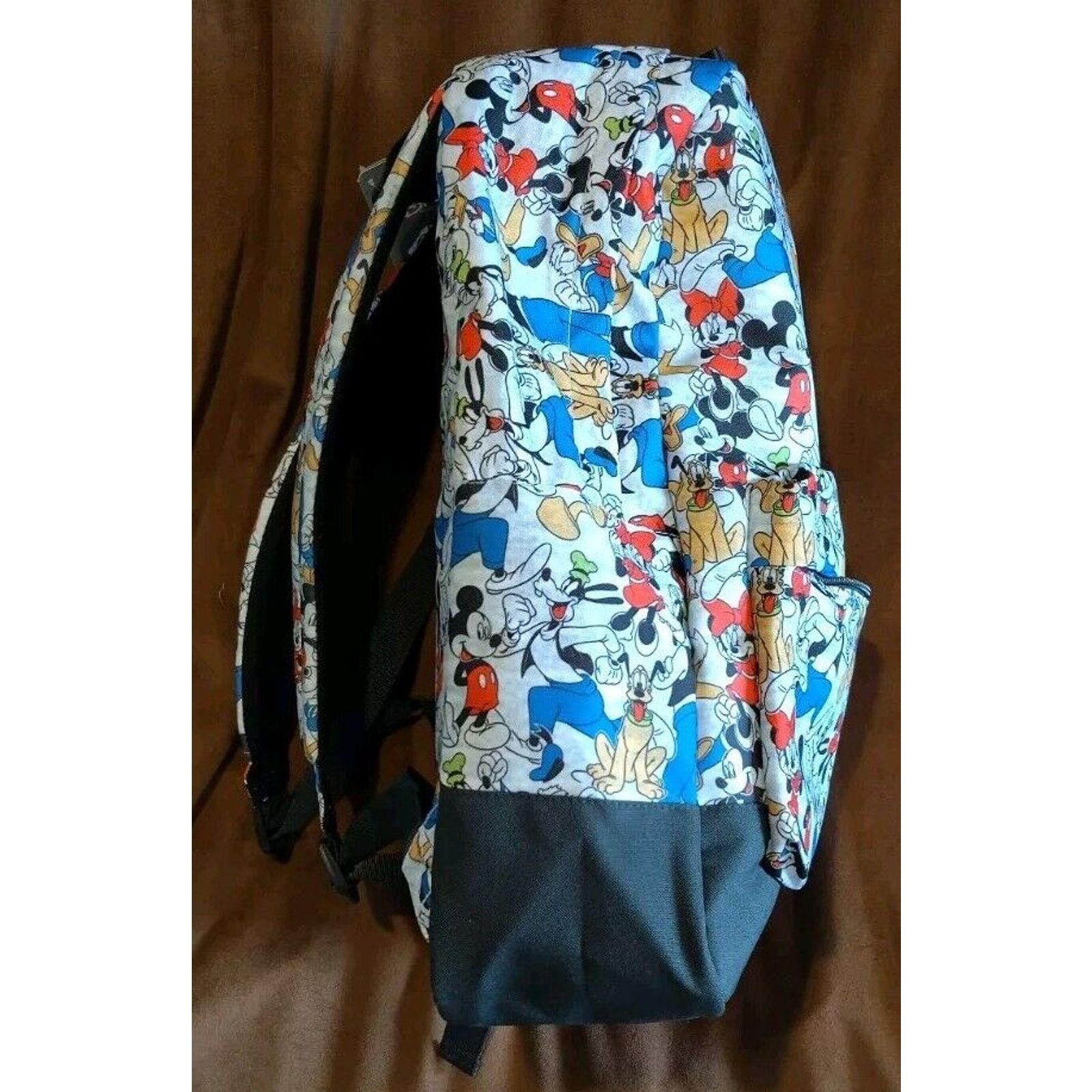 Disney NWT !! Disney Mickey Mouse & Friends All Over Print Backpack Size ONE SIZE - 3 Thumbnail