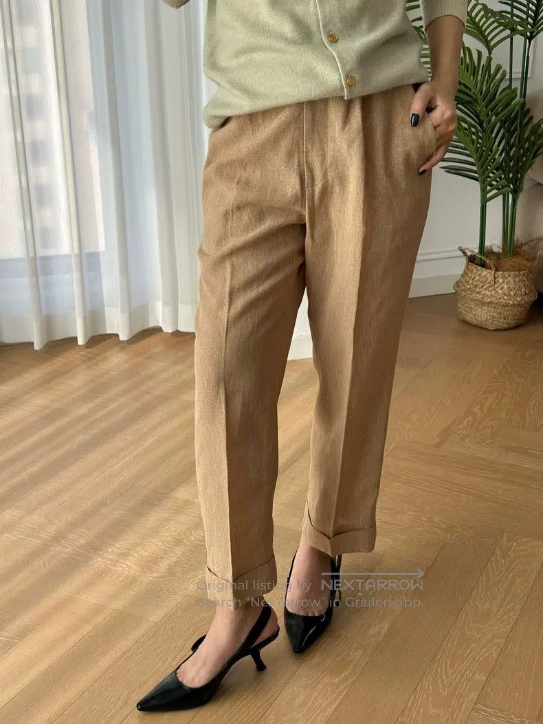 Chanel Chanel 98 linen pure colour draped suit pencil pants Size 25" / US 0 / IT 36 - 3 Thumbnail