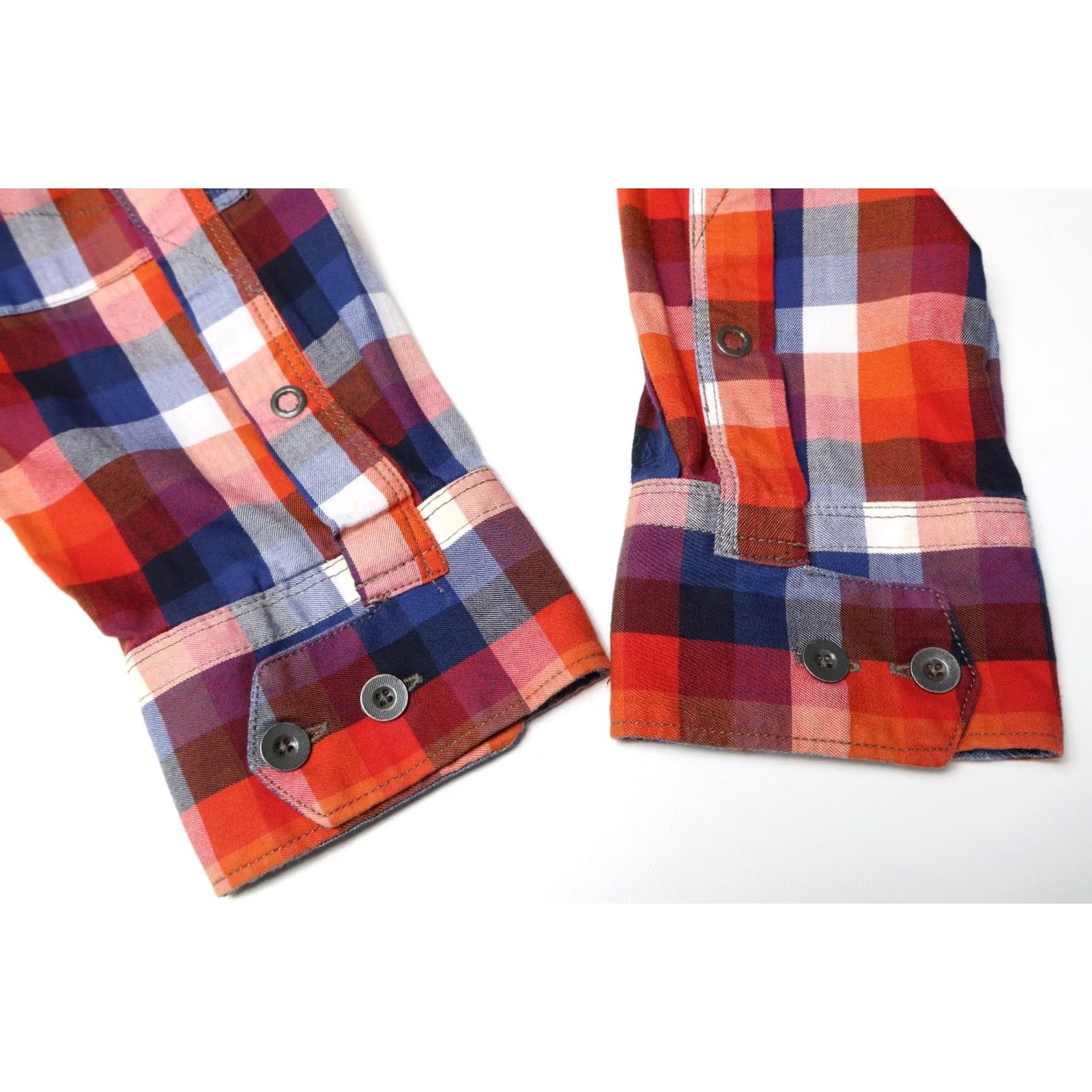 G-Star G-STAR Tunnel Louis Shirt Men's LARGE Red/Blue Checked Pocket Logo Size US L / EU 52-54 / 3 - 5 Thumbnail