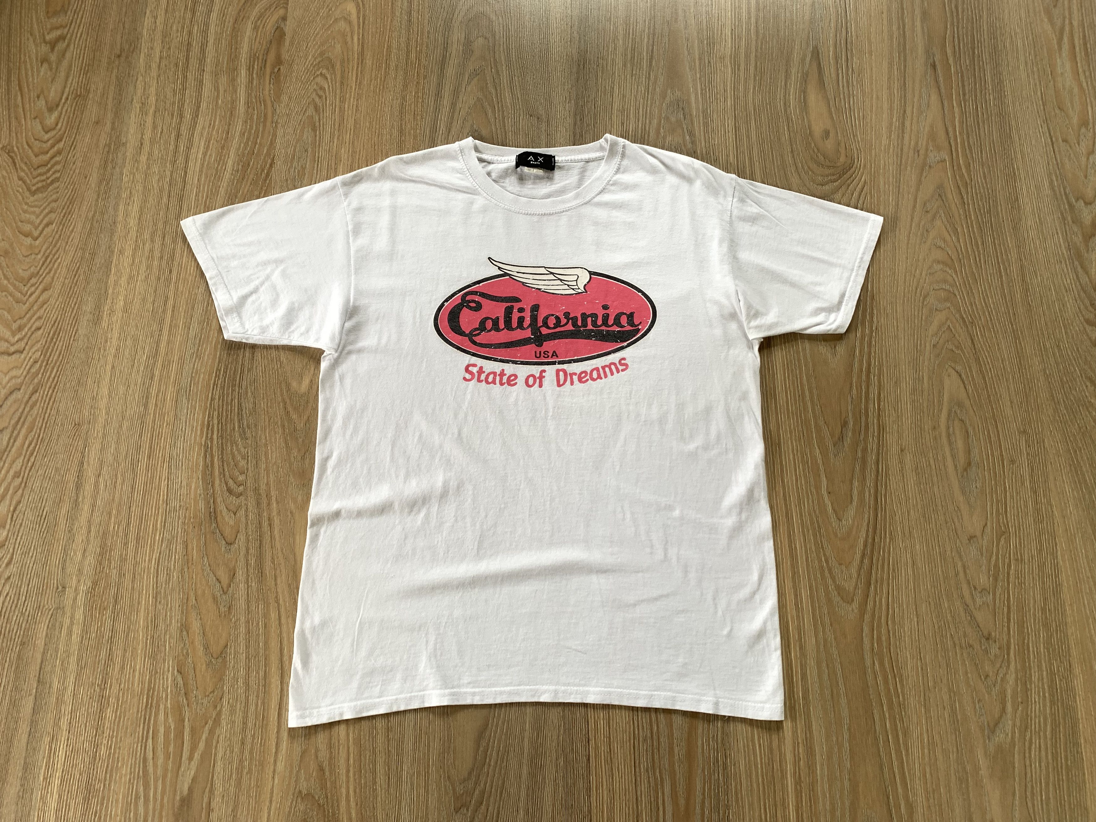 Vintage AX Paris Vintage White Cotton Printed T Shirt Size US S / EU 44-46 / 1 - 2 Thumbnail