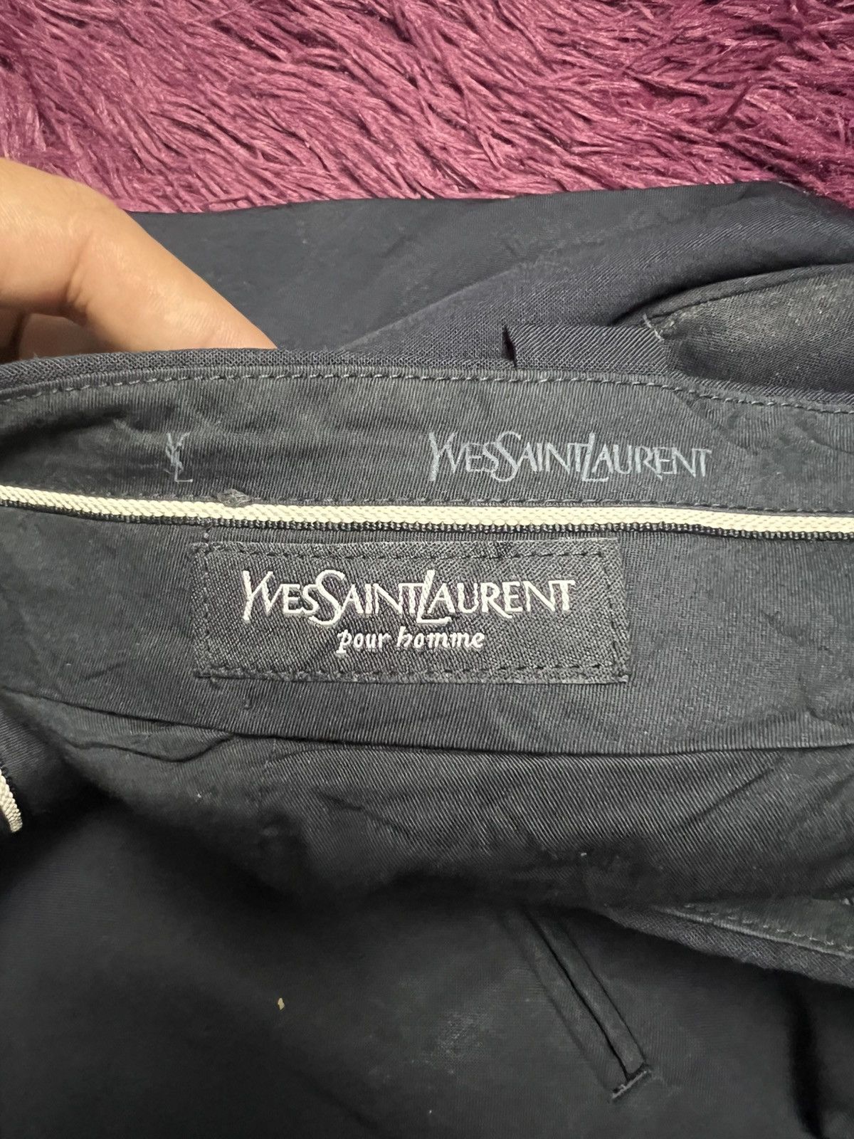 Yves Saint Laurent Vintage Yves Saint Laurent Pour Homme Pleated Trousers (45) Size US 35 - 8 Thumbnail