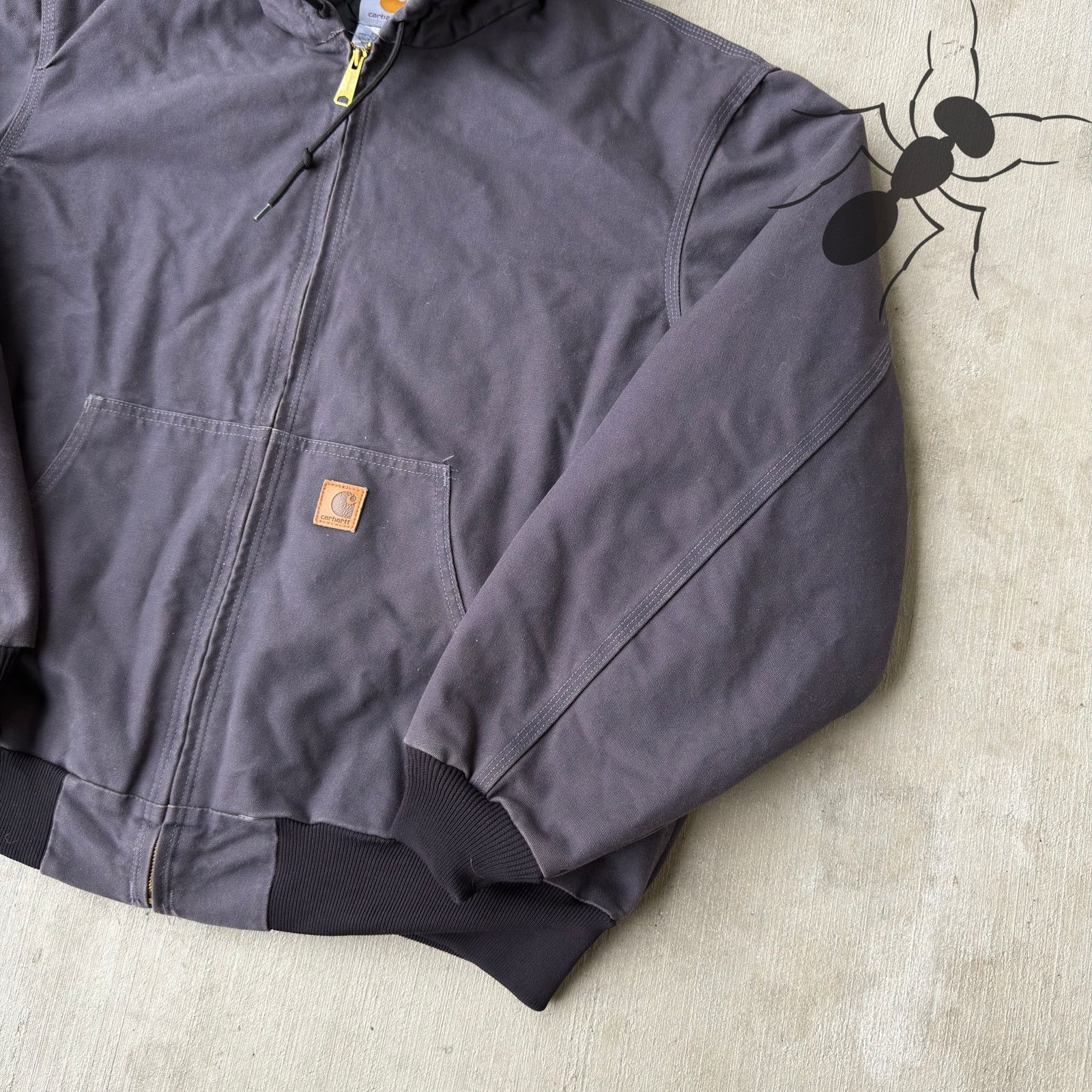 Carhartt × Vintage Carhartt J247 PTB blue hooded work wear jacket Size US XL / EU 56 / 4 - 4 Thumbnail