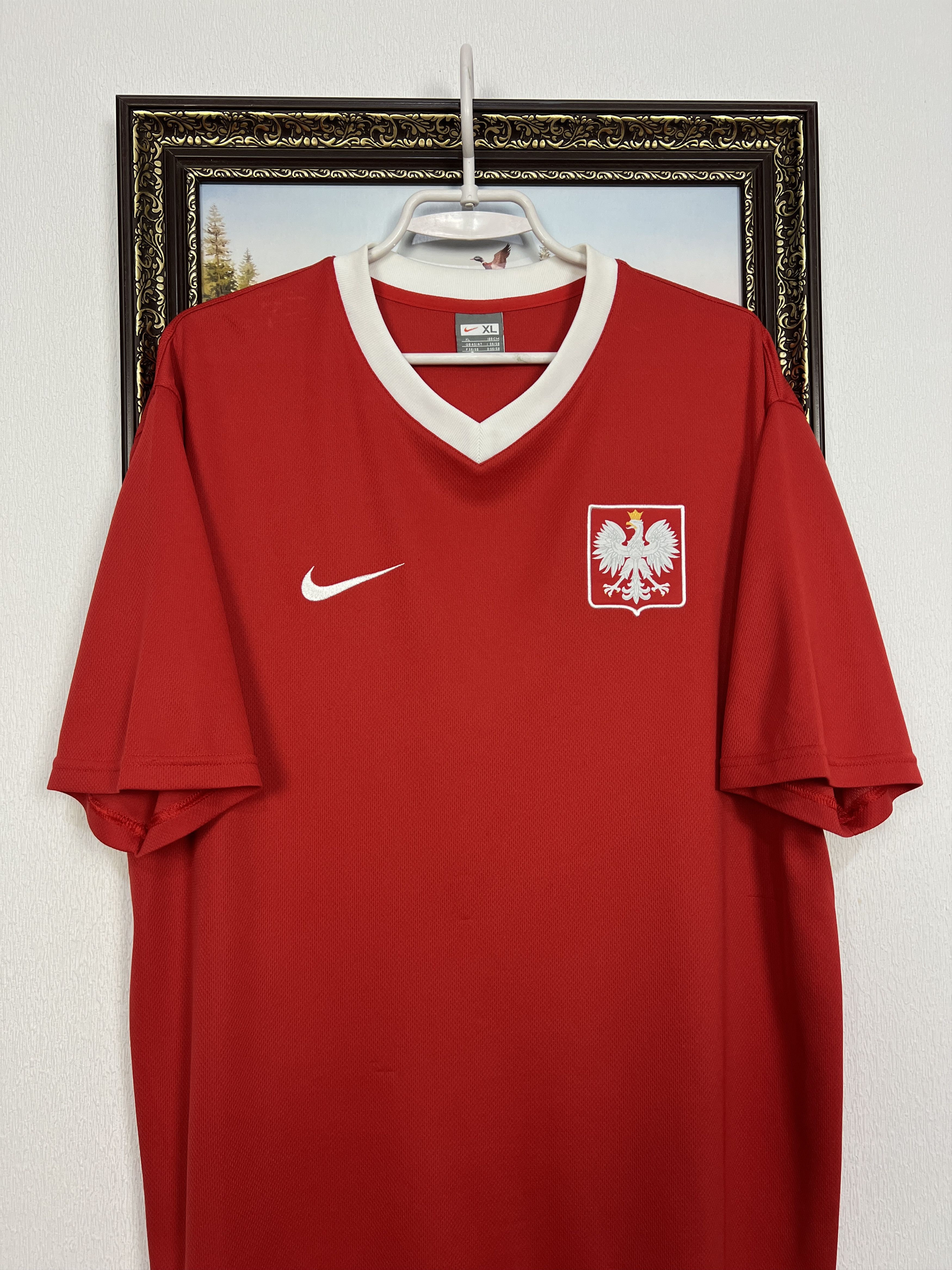 Nike Poland Away football shirt Soccer Jersey National Trikot Size US XL / EU 56 / 4 - 2 Thumbnail