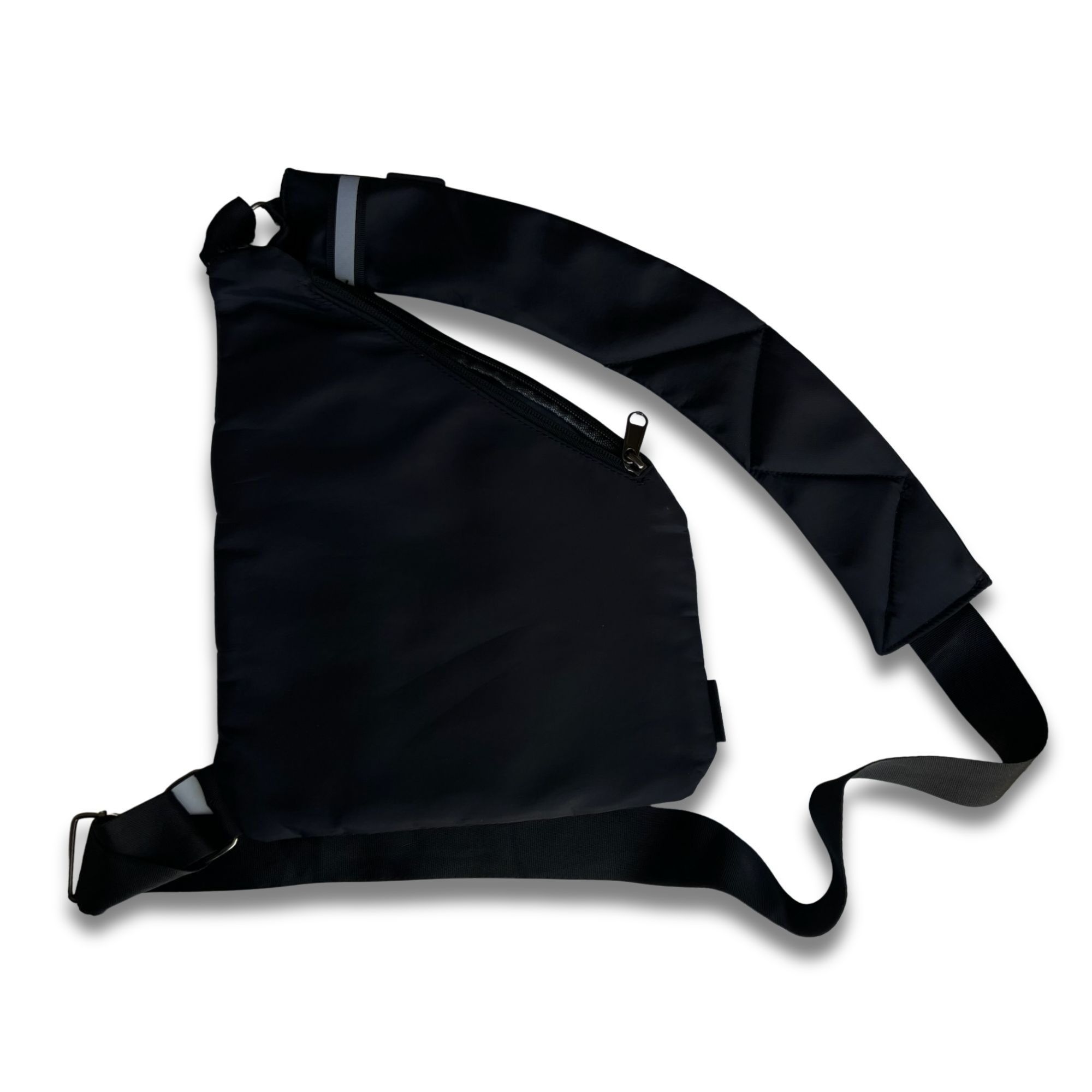 Other Black Sling Bag With Adjustable Strap & Multiple Zipper Pock Size ONE SIZE - 3 Thumbnail