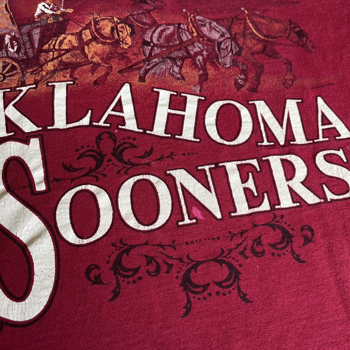 Vintage Vintage 1990s Oklahoma Sooners Gulf Coast Sportswear T Shirt Size US L / EU 52-54 / 3 - 6 Thumbnail