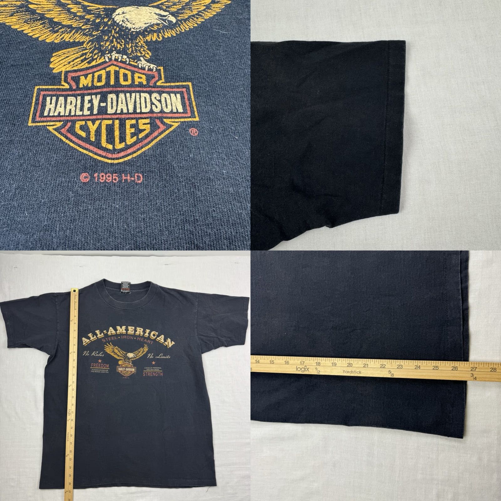 Harley Davidson VINTAGE Harley-Davidson T Shirt Adult Large Daytona Beach Eagle Legend 90s USA Harley-Davidson Shirt Adult Large Black Eagle 90s USA Mens Size US L / EU 52-54 / 3 - 8 Thumbnail