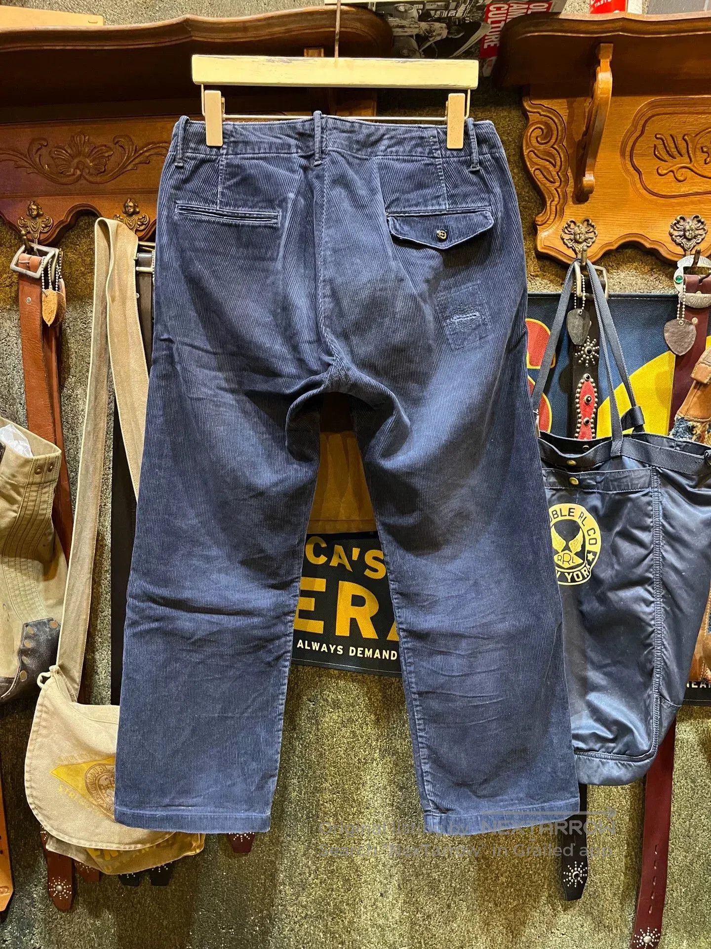 RRL Ralph Lauren RRL Vintage Blue Dyed Corduroy Pants. Size US 29 - 2 Thumbnail