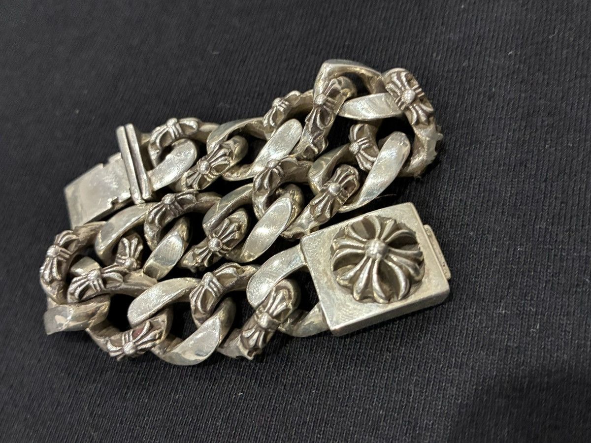 Chrome Hearts Large Fancy Link Plus Cross Box ID Bracelet