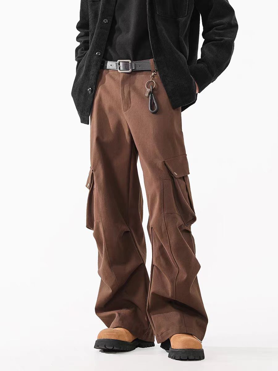 image of Brown High Street Vintage Loose Casual Pants, Men's (Size 32)
