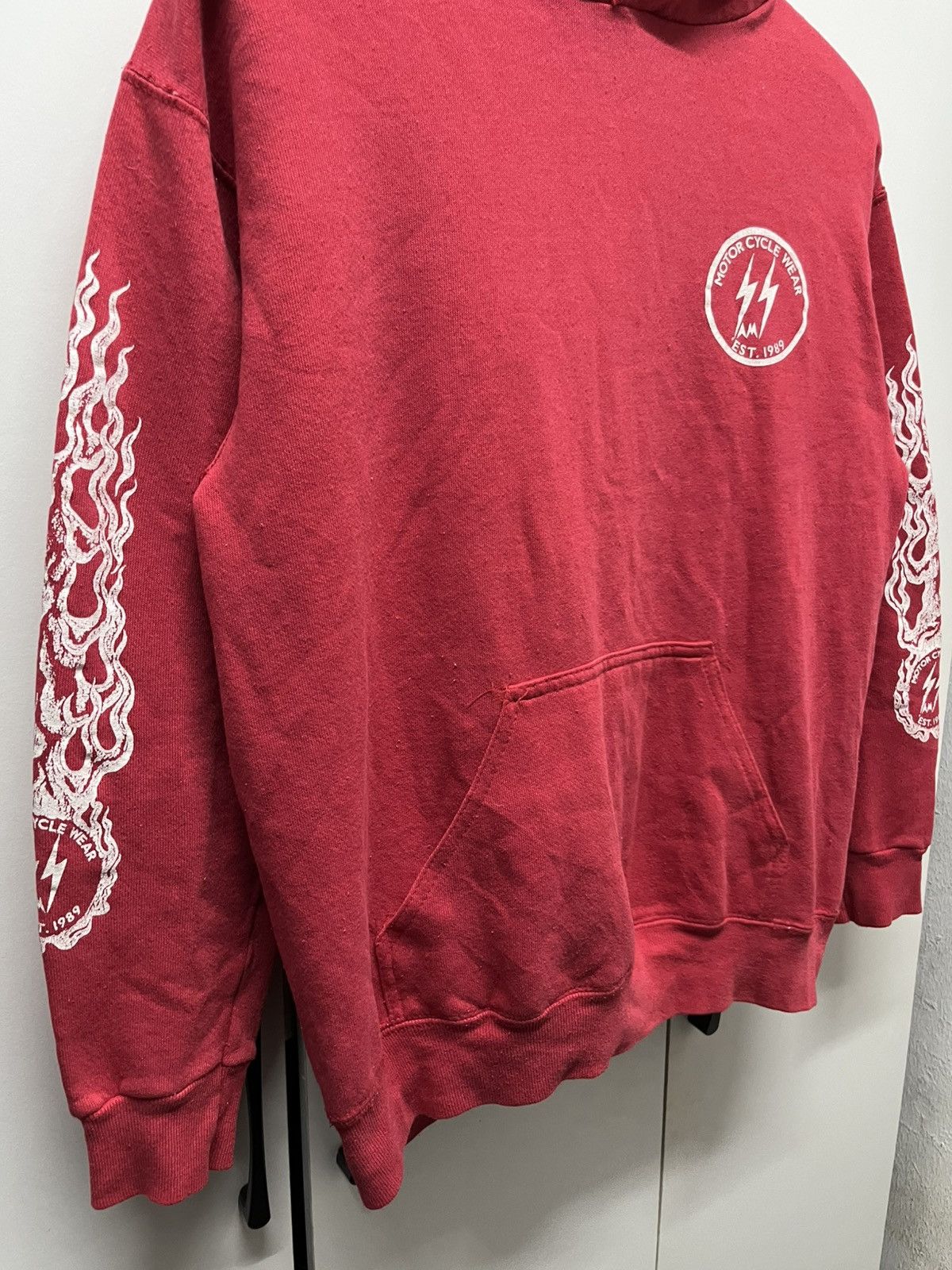 Harley Davidson Vintage 80s RARE Sams Bikers Choppers Flame Sleeve Hoodie Size US M / EU 48-50 / 2 - 13 Thumbnail