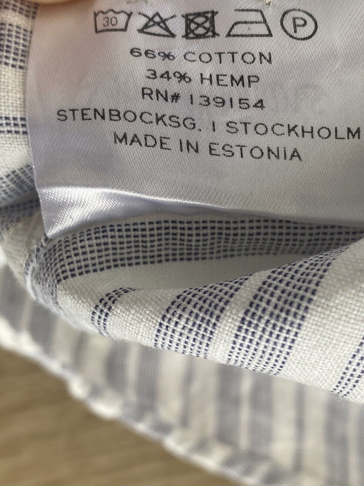 Schnaydermans Hemp Stripe Shirt Size US M / EU 48-50 / 2 - 6 Thumbnail