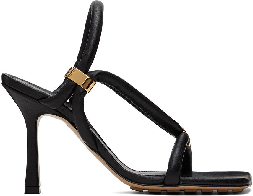 image of Bottega Veneta O1Loc1C0324 729745 Stretch Strap Sandals In Black, Women's